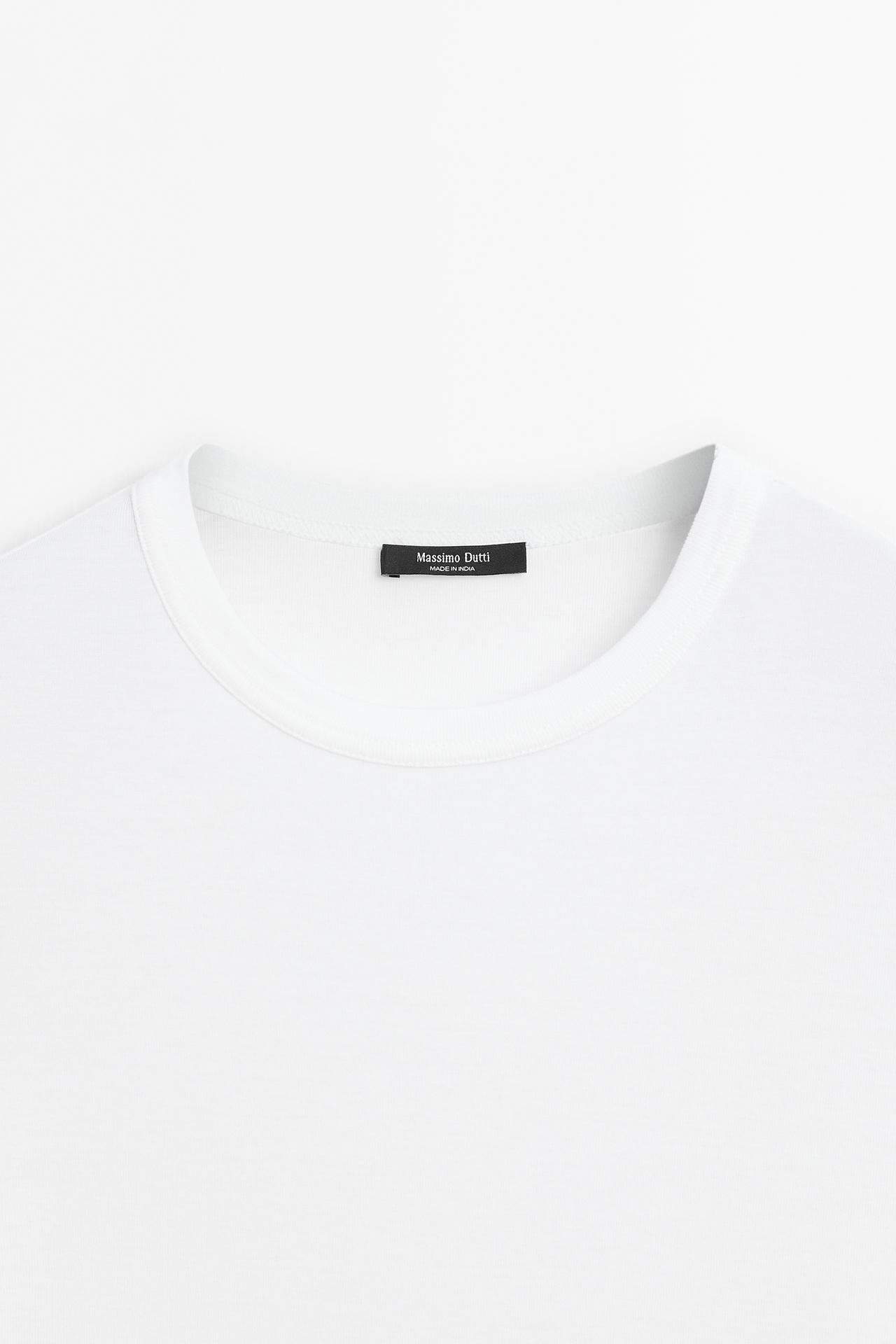 100% cotton short-sleeve T-shirt — Off white