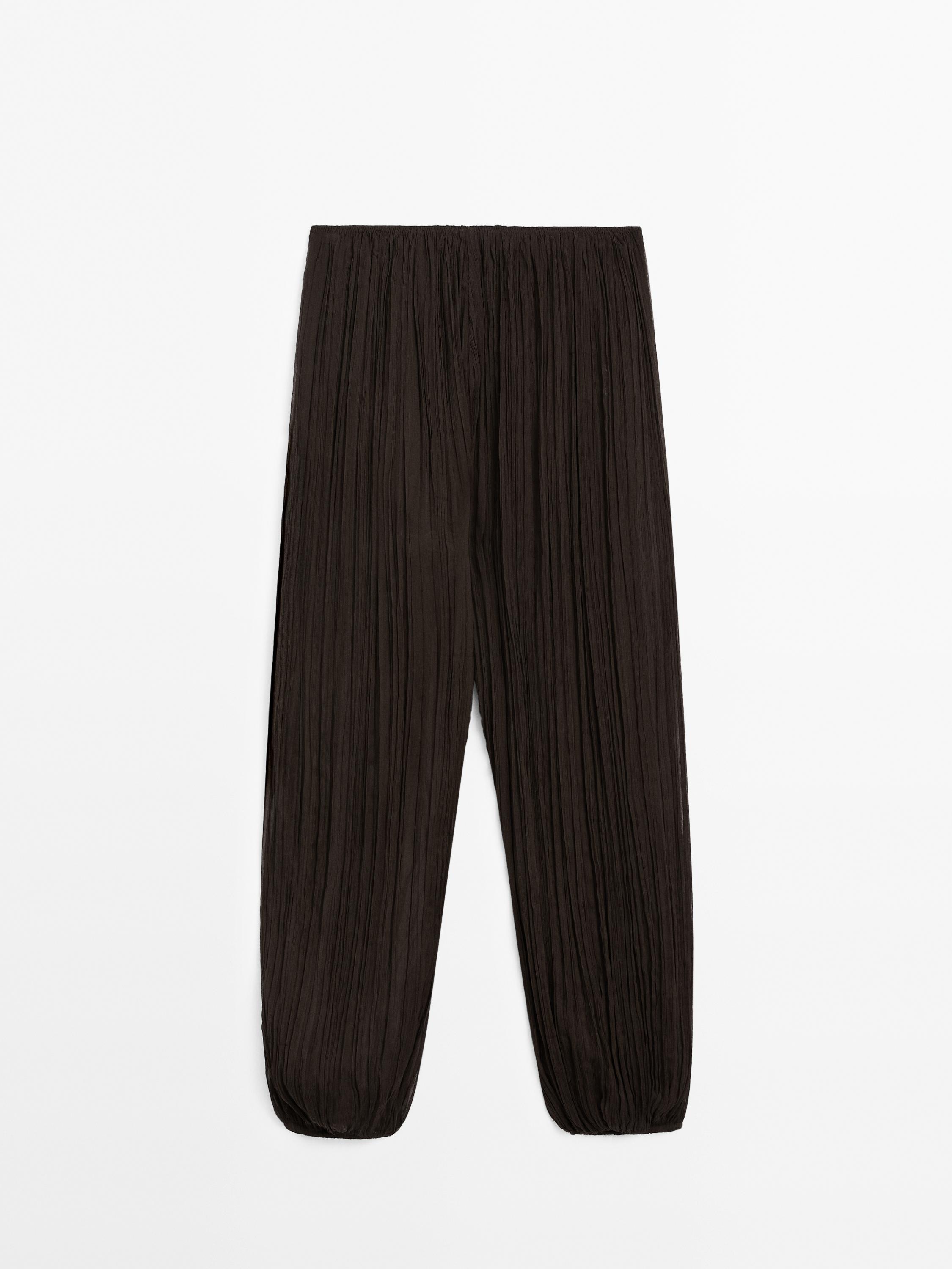 Sarouel trousers with pleated detail - Studio