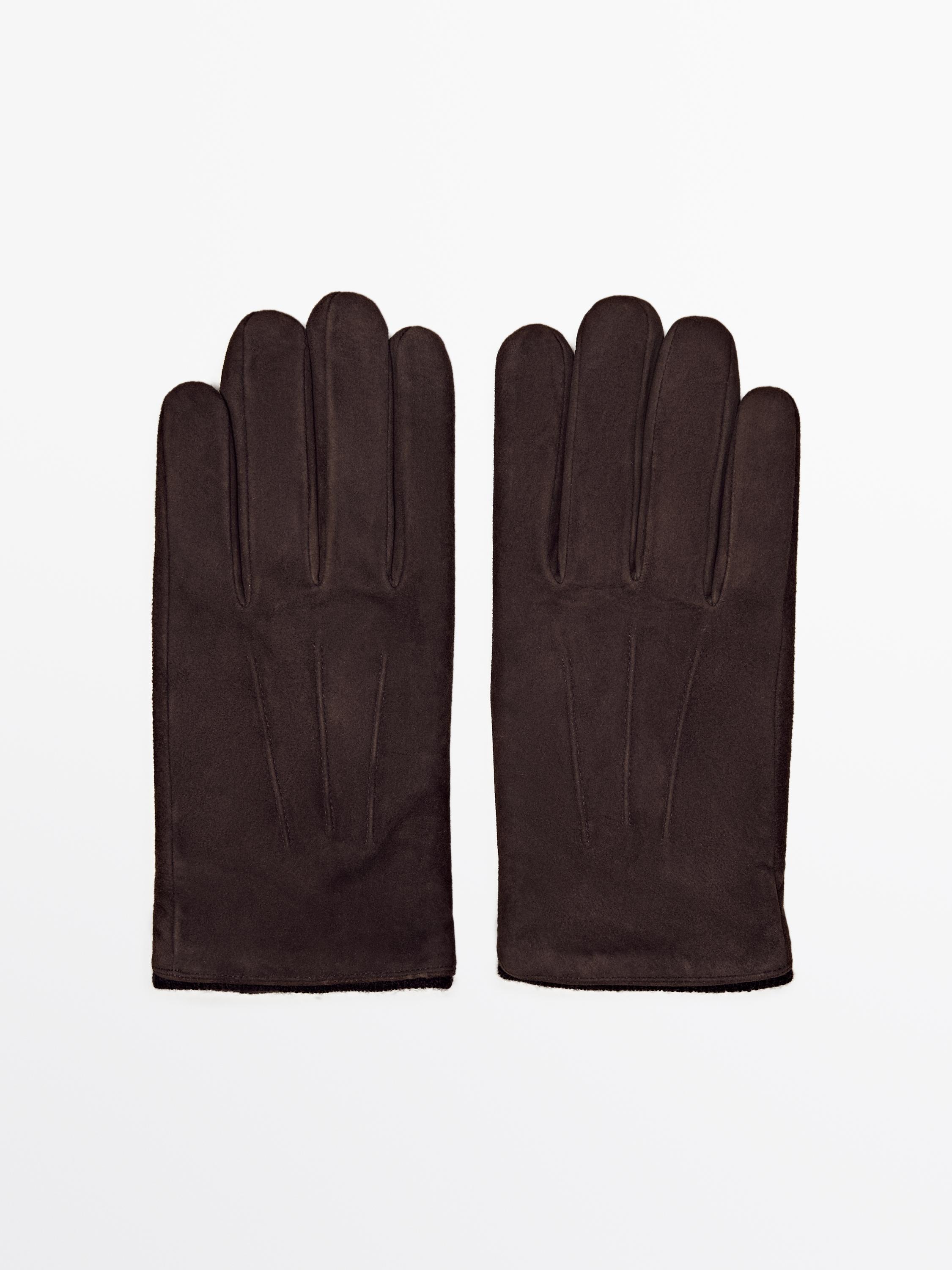 Gants en cuir et croûte de cuir