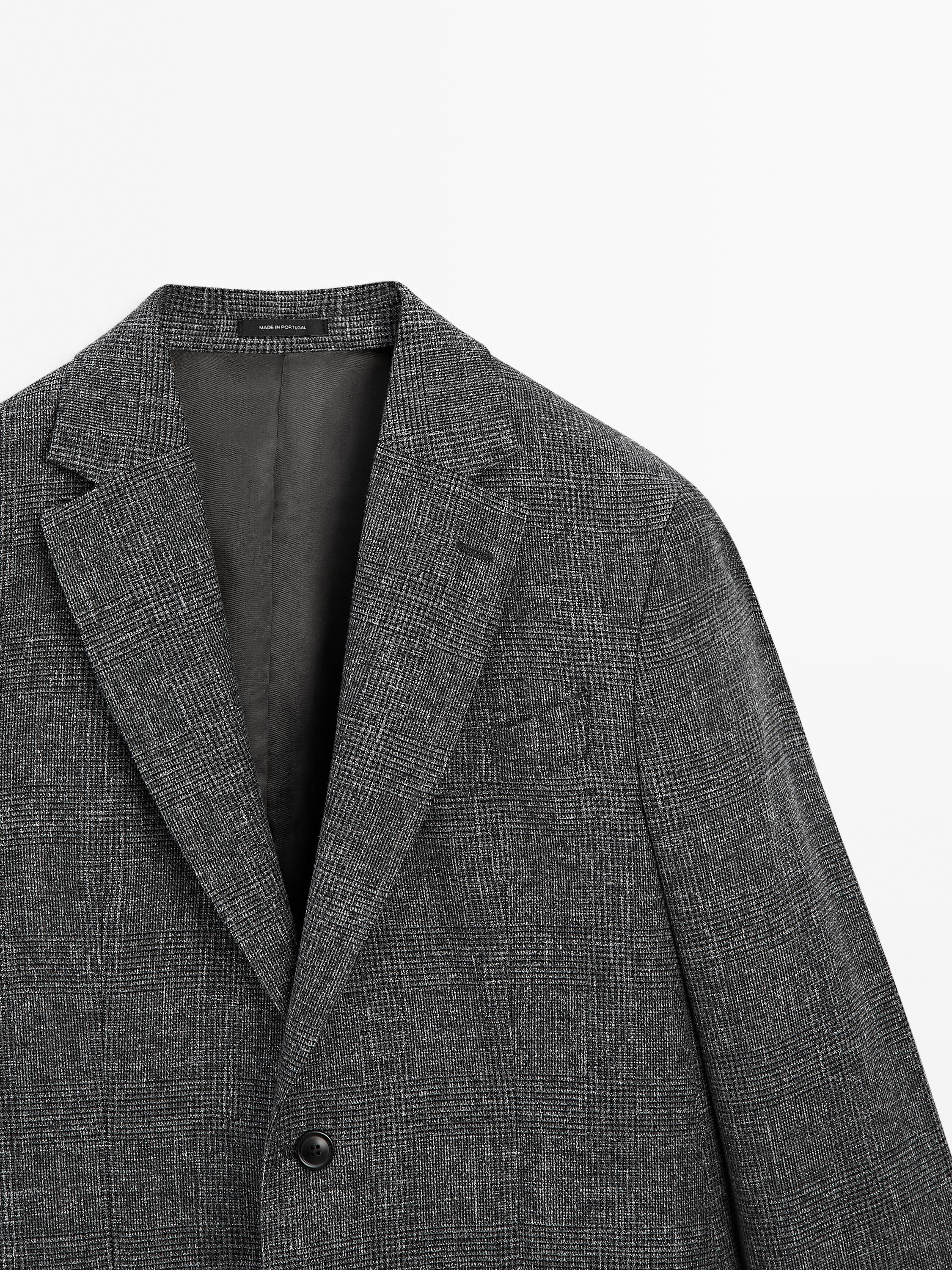 Cotton blend smart blazer