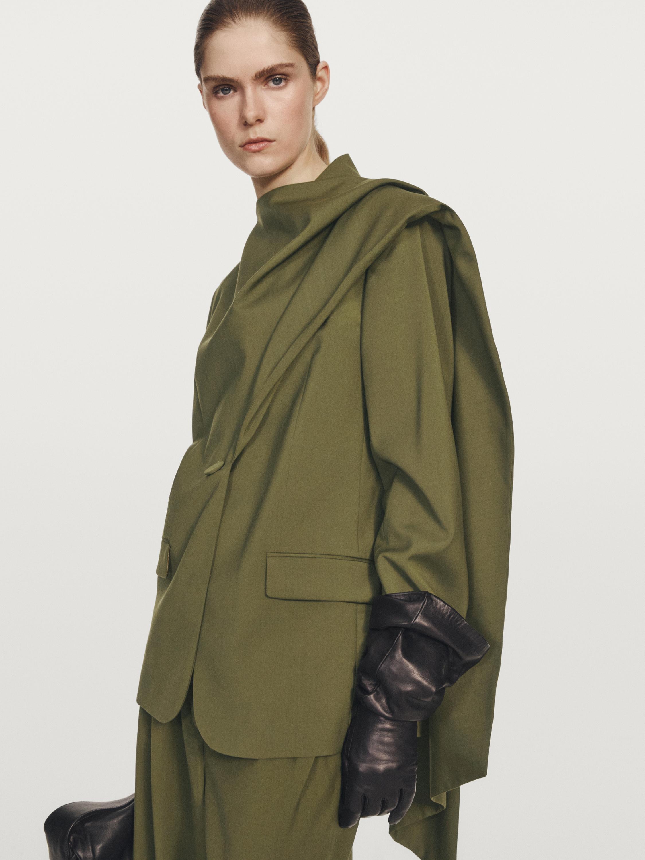 100% wool scarf blazer - STUDIO