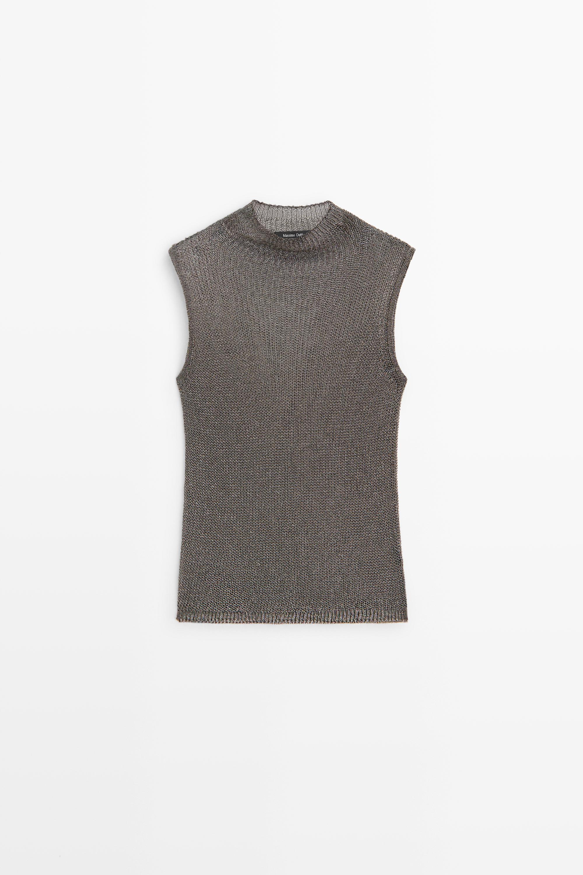 Top cuello perkins detalle metalizado