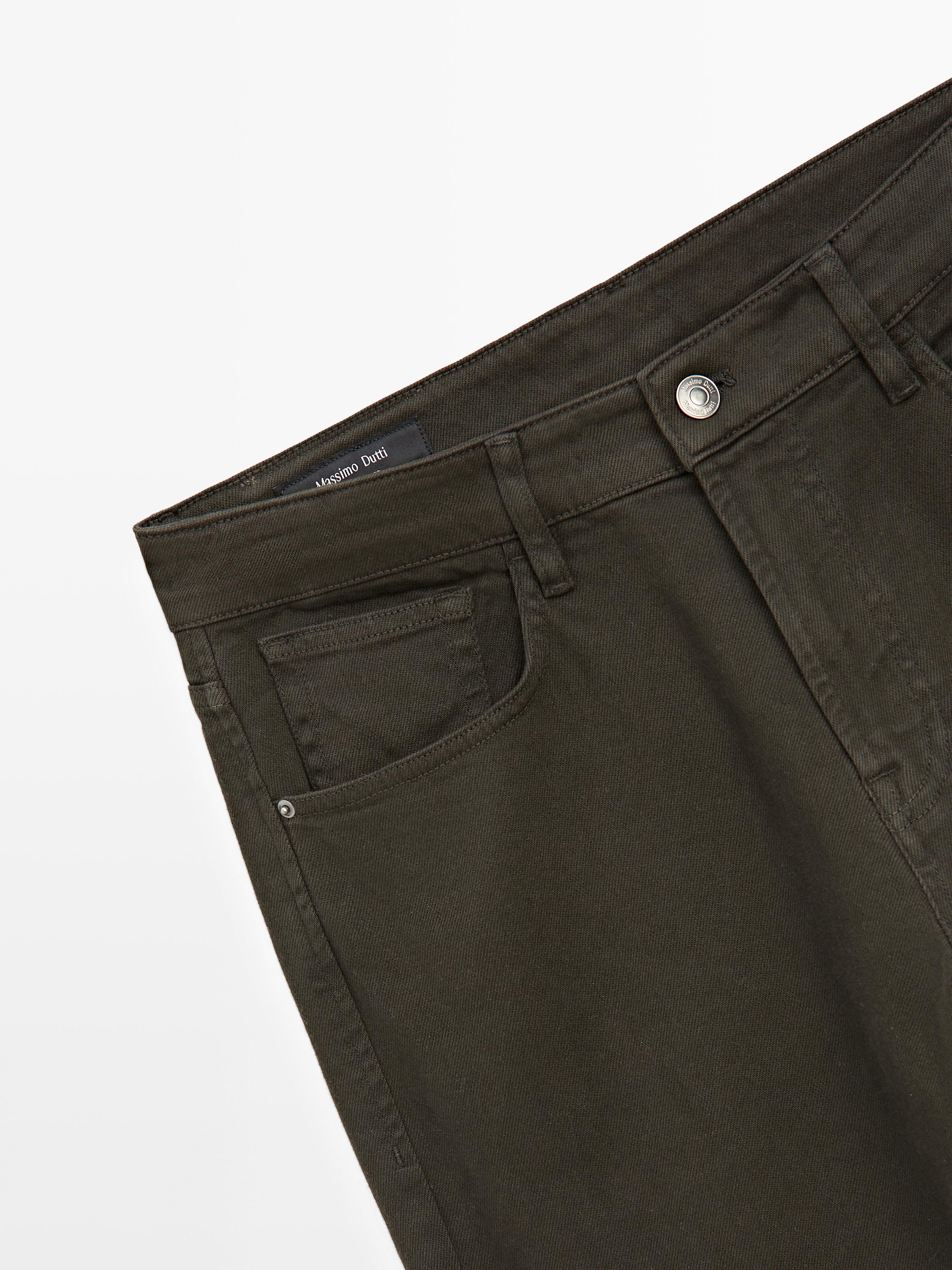 Tapered fit jeans — DARK GREEN