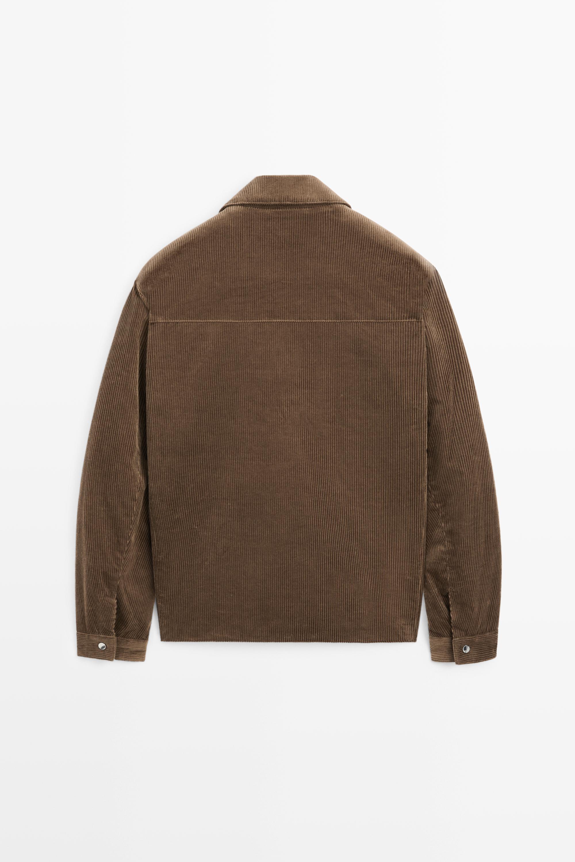 Massimo Dutti Süet dokulu fermuarlı ceket görsel 3