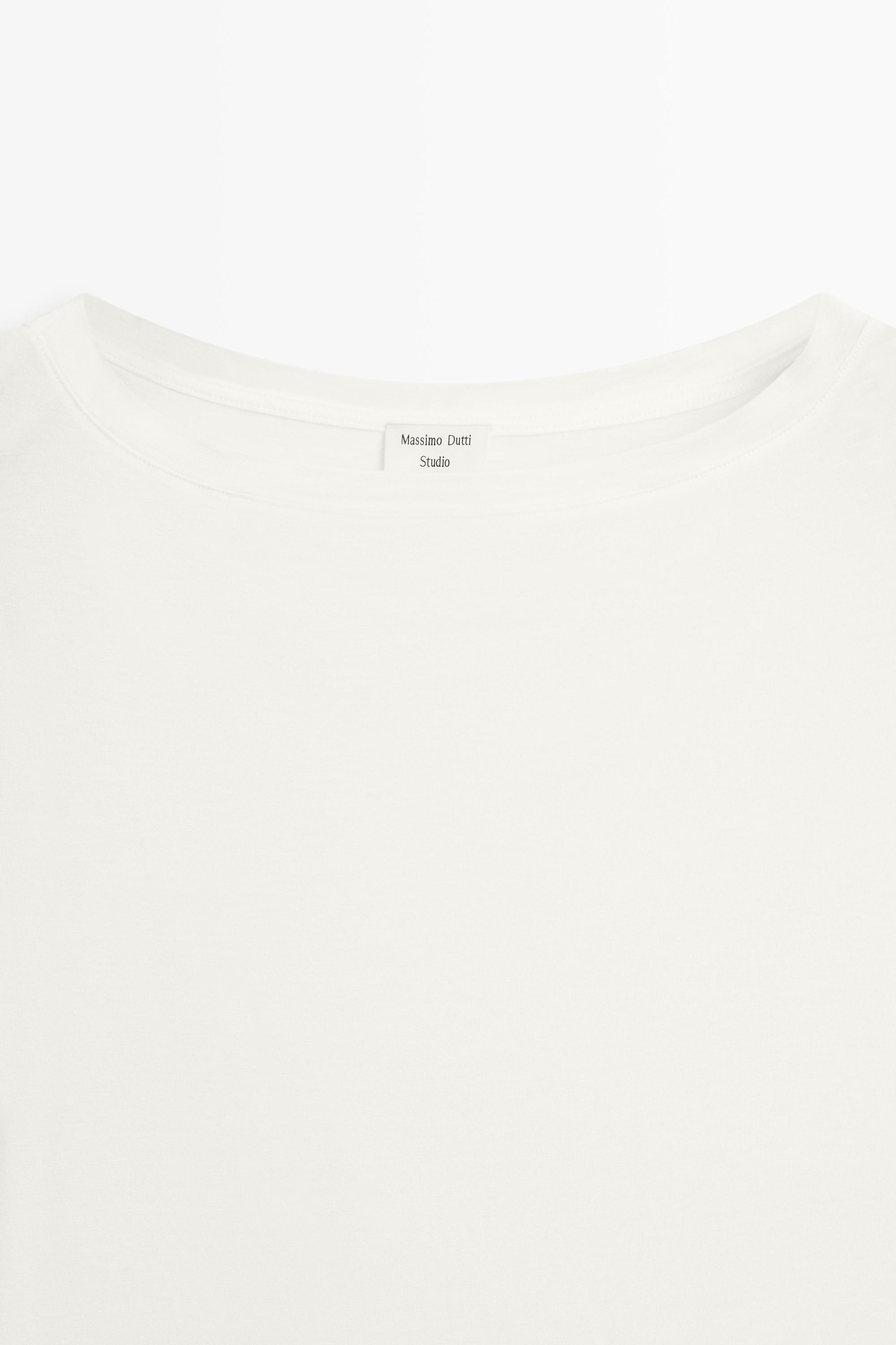 Long sleeve T-shirt - STUDIO — CREAM