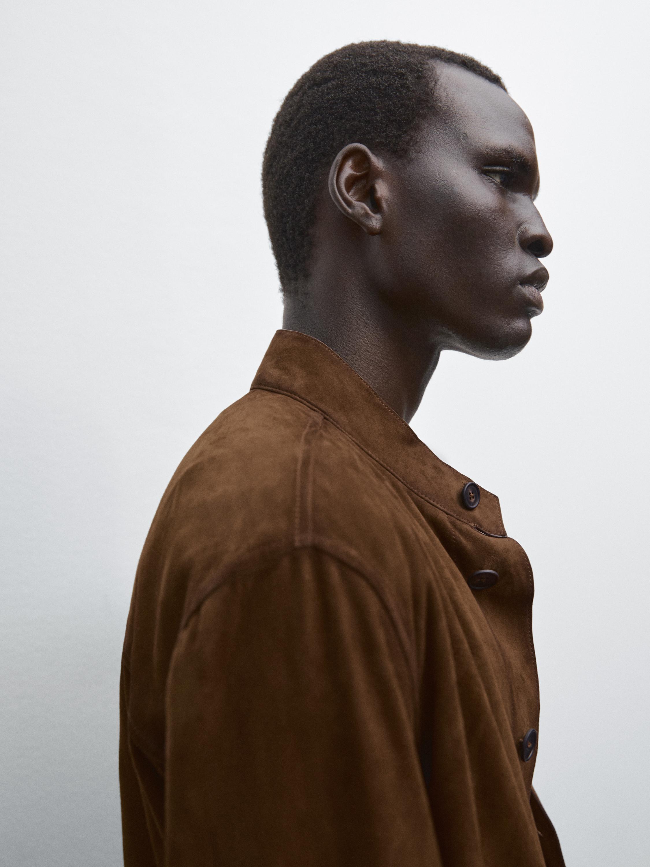 Suede leather jacket