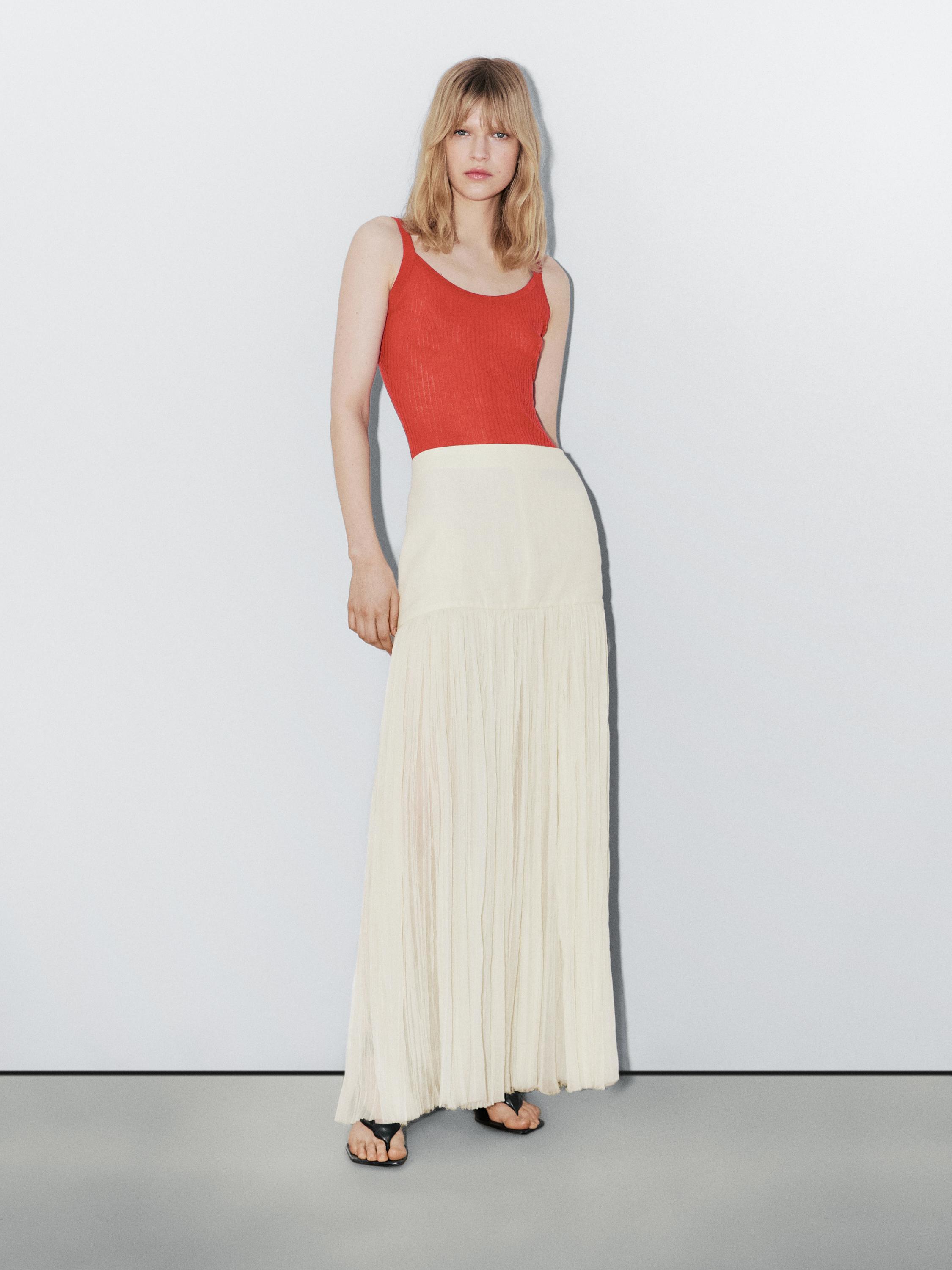 Cotton-blend knitted braces bodysuit - STUDIO