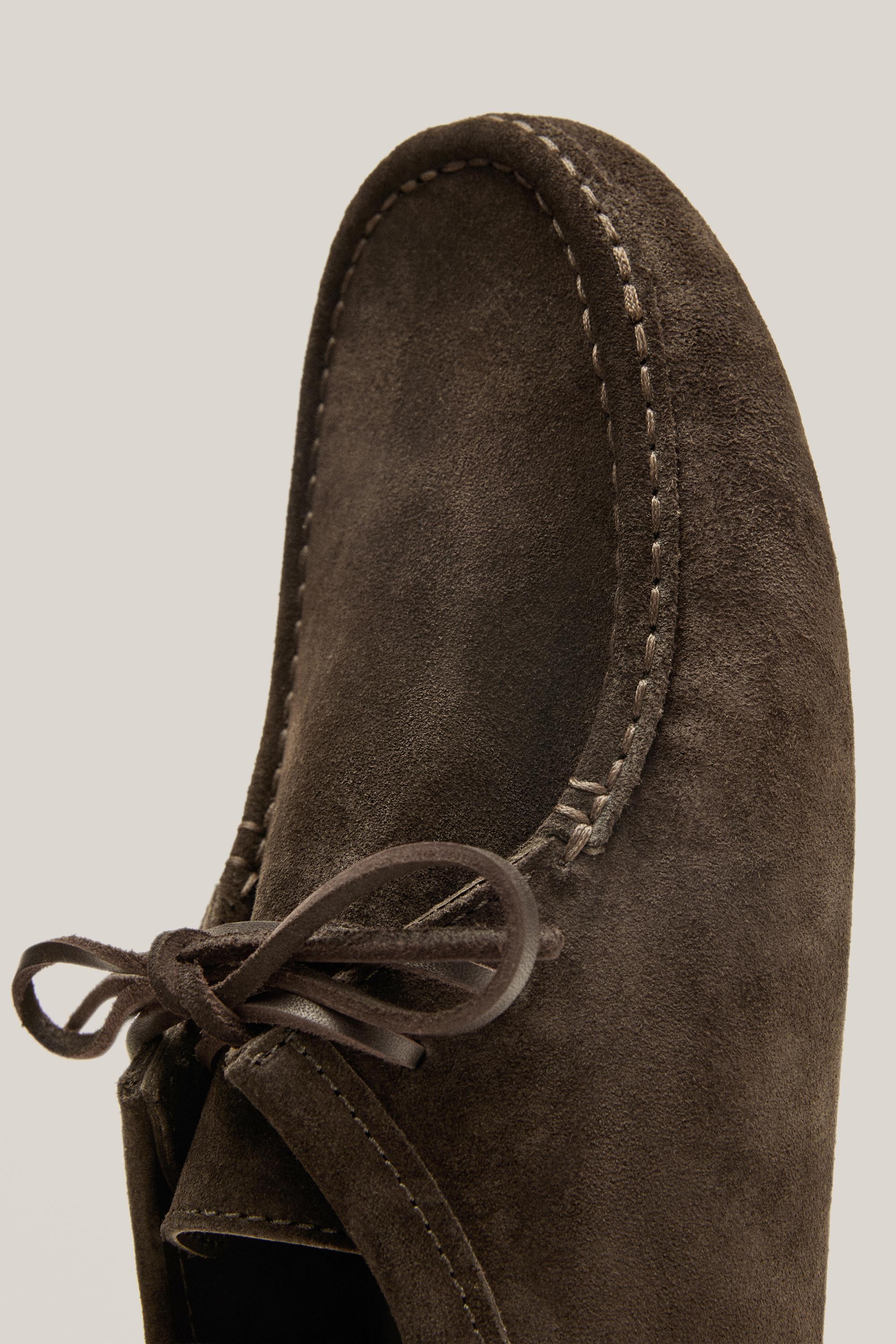 Soft split leather shoes - Limited Edition — BROWN