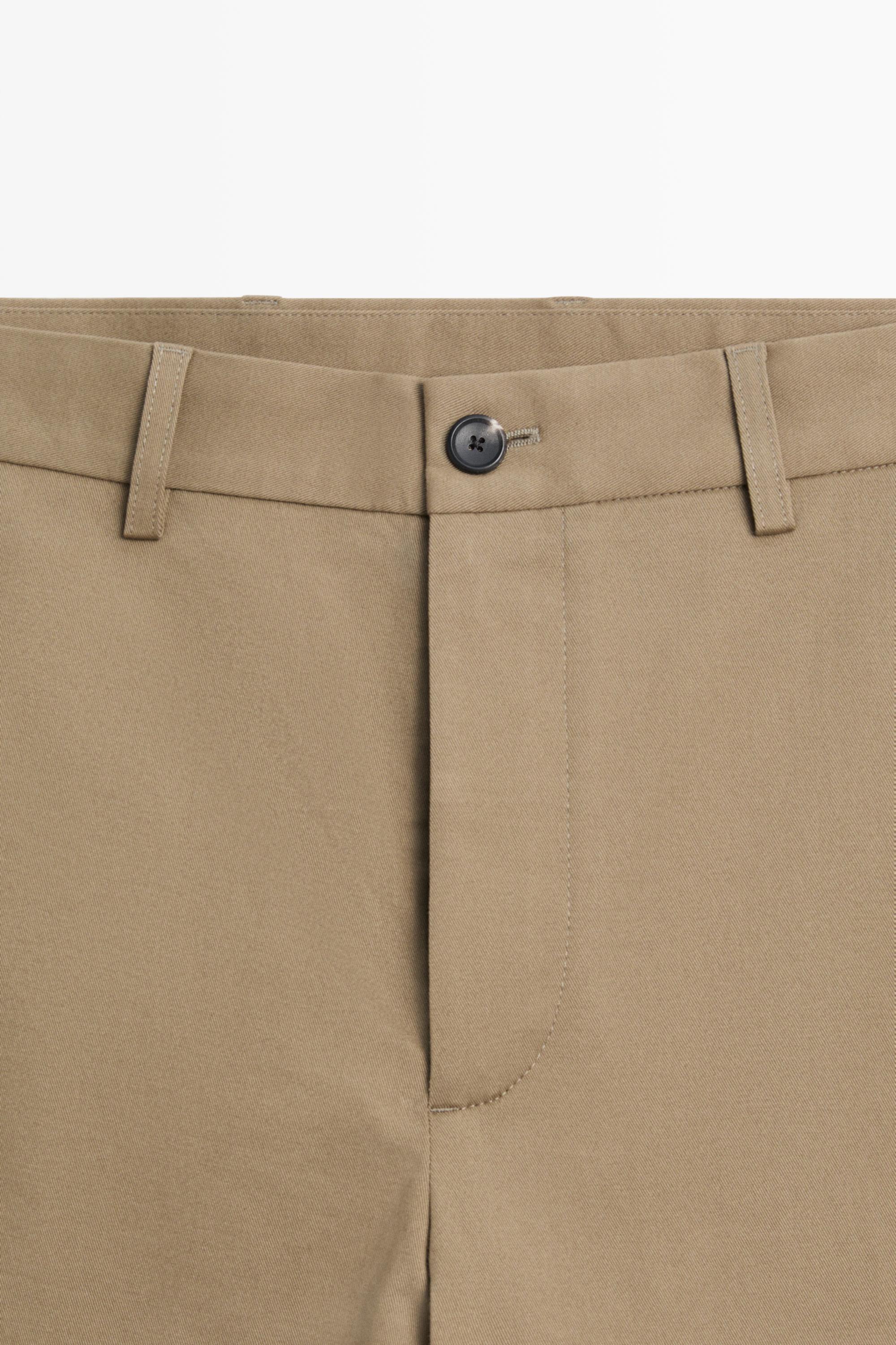 Cotton blend straight-leg pants — MINK
