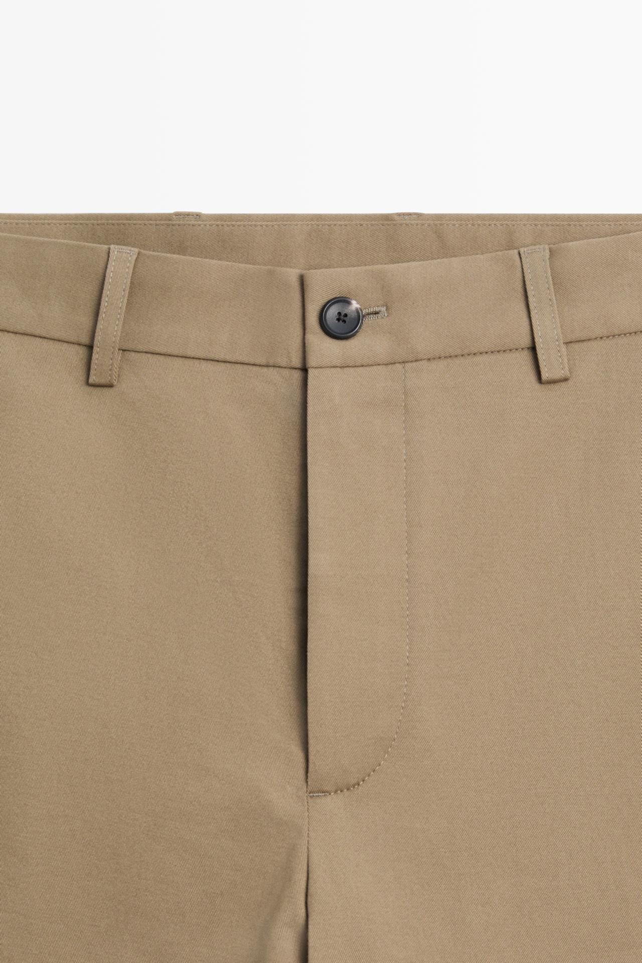 Cotton blend straight-leg pants — MINK