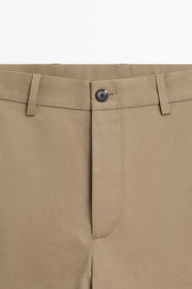 Cotton blend straight-leg pants — MINK 9