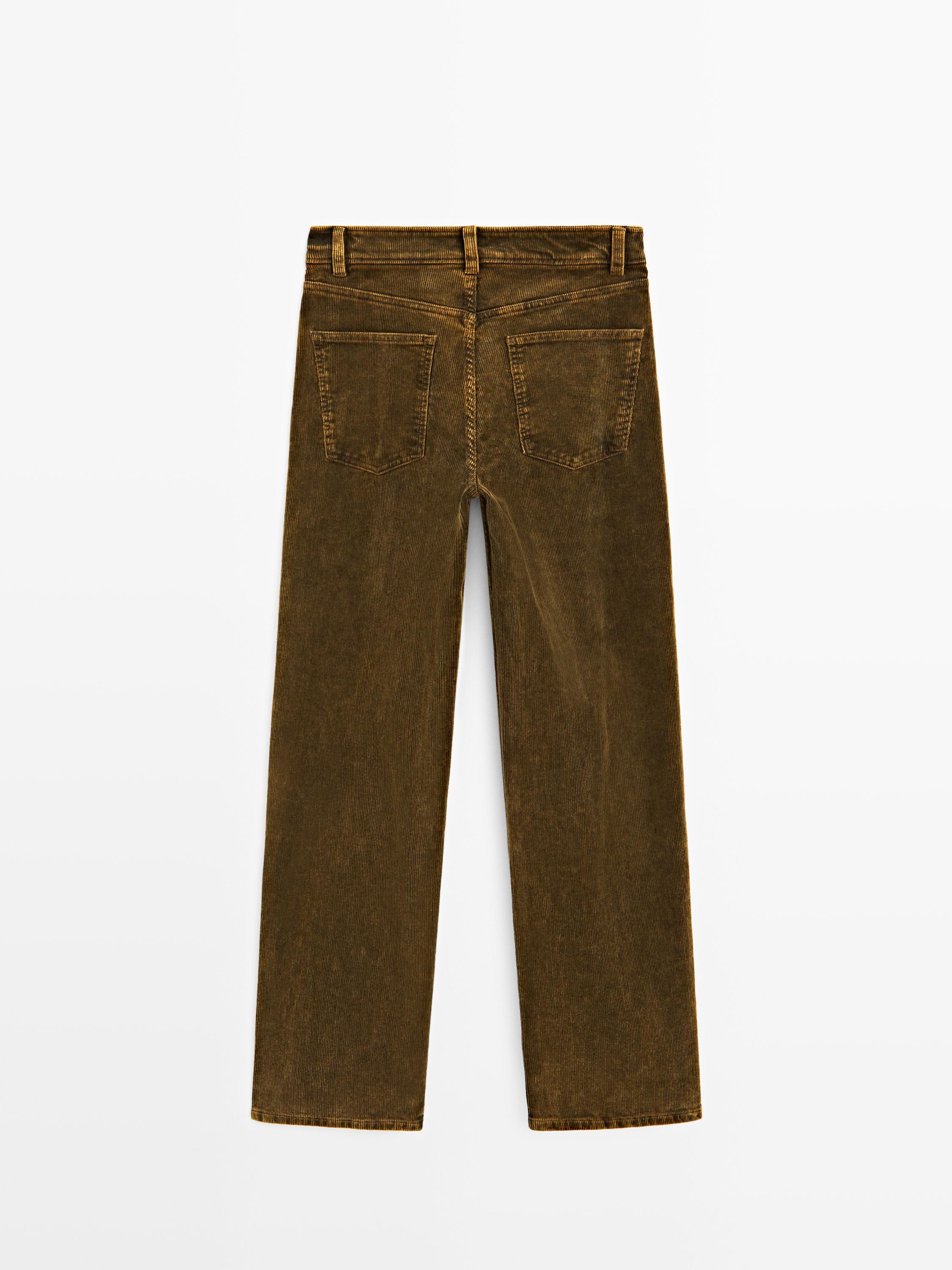 Pantalón pana sulfurous dye straight fit