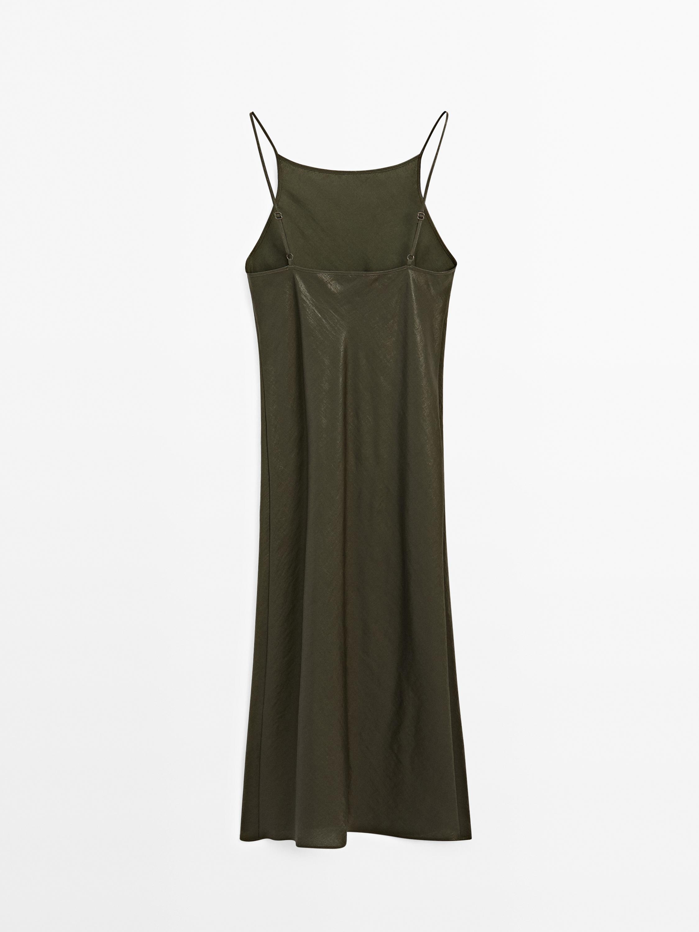 Satin halter dress