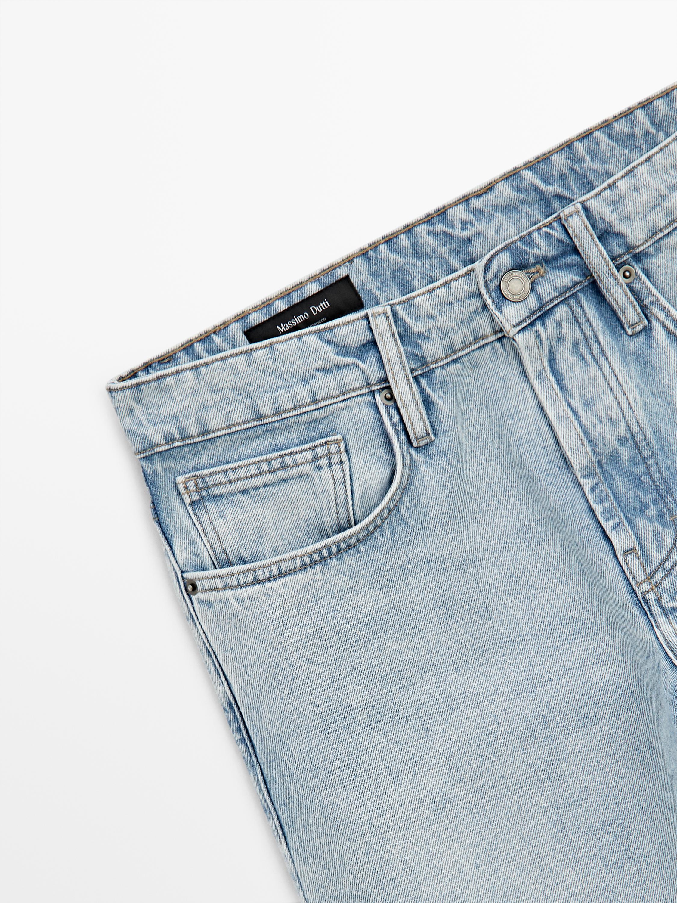Cropped slim fit jeans — Light Blue