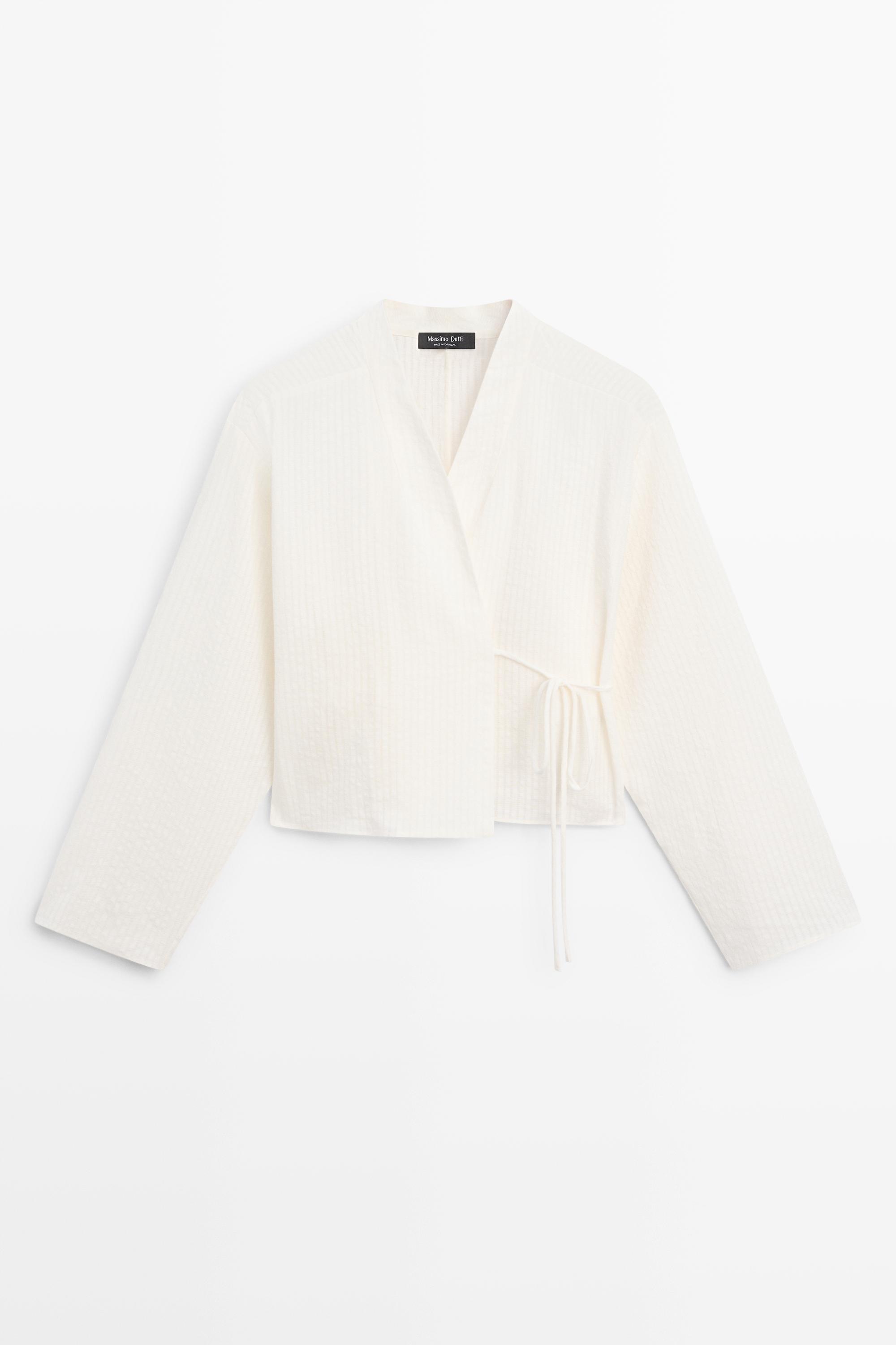 Kimono court texturé