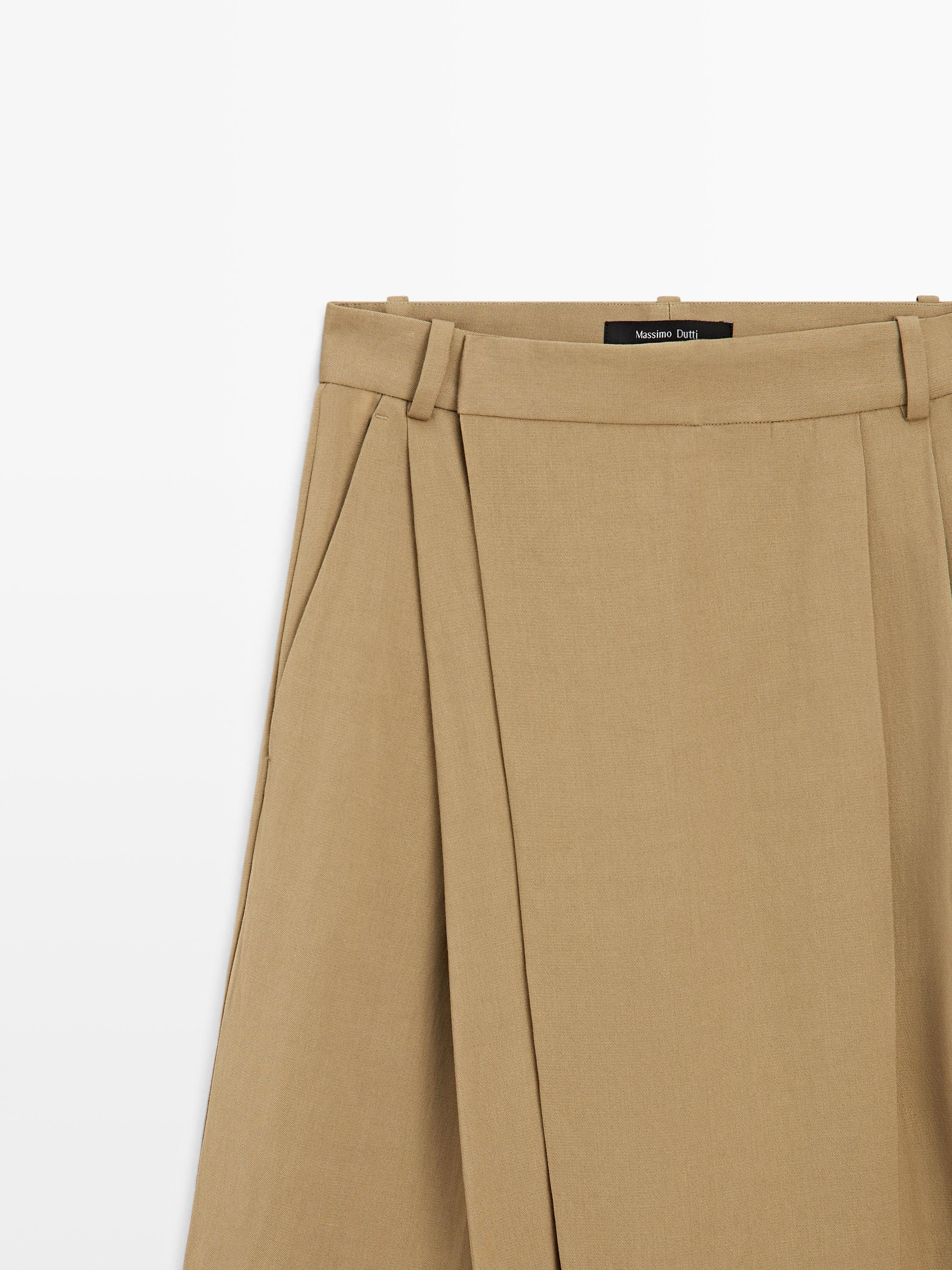 Flowing pareo trousers — BEIGE