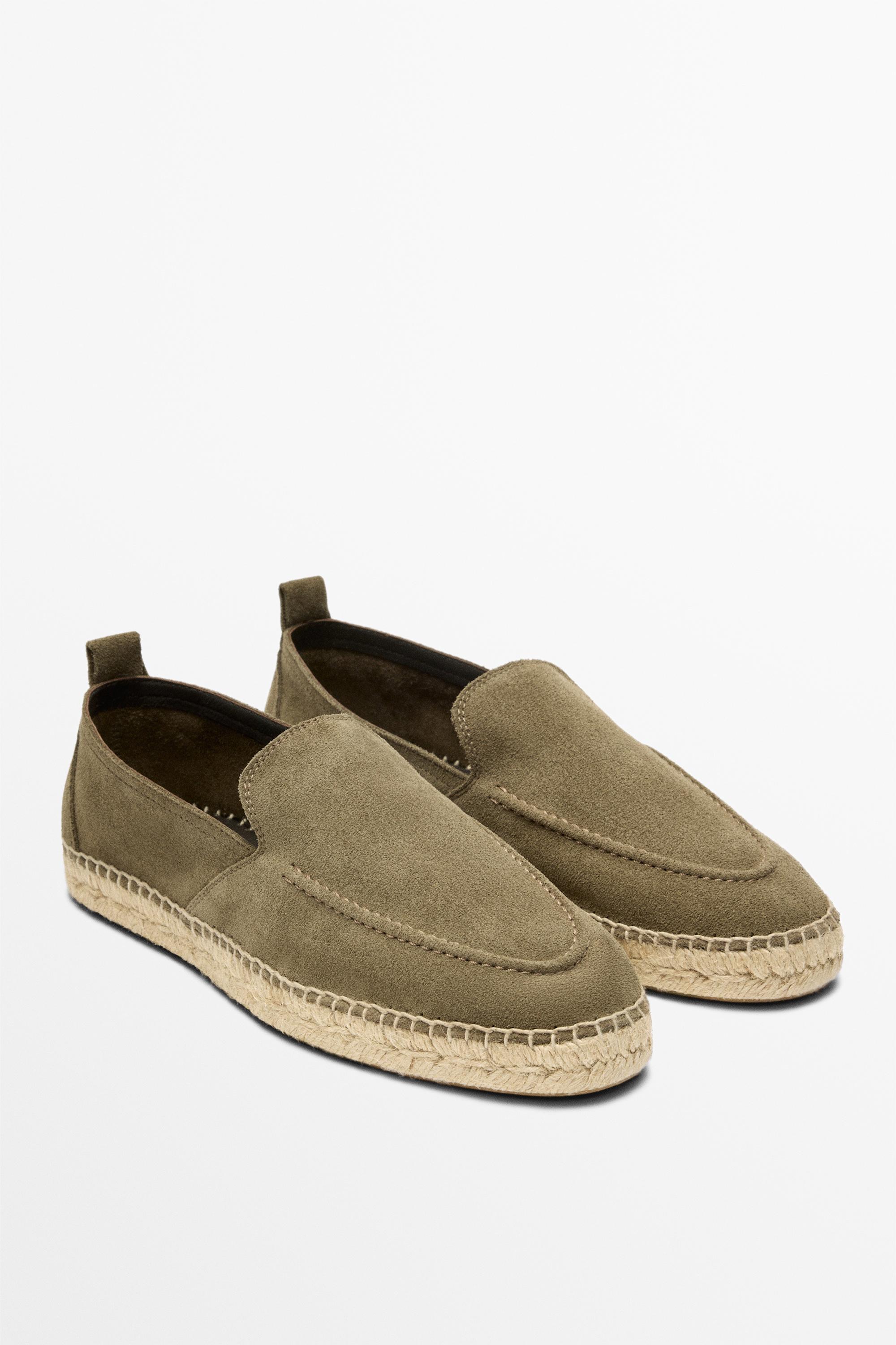 Leather espadrilles with moc toe — BOTTLE