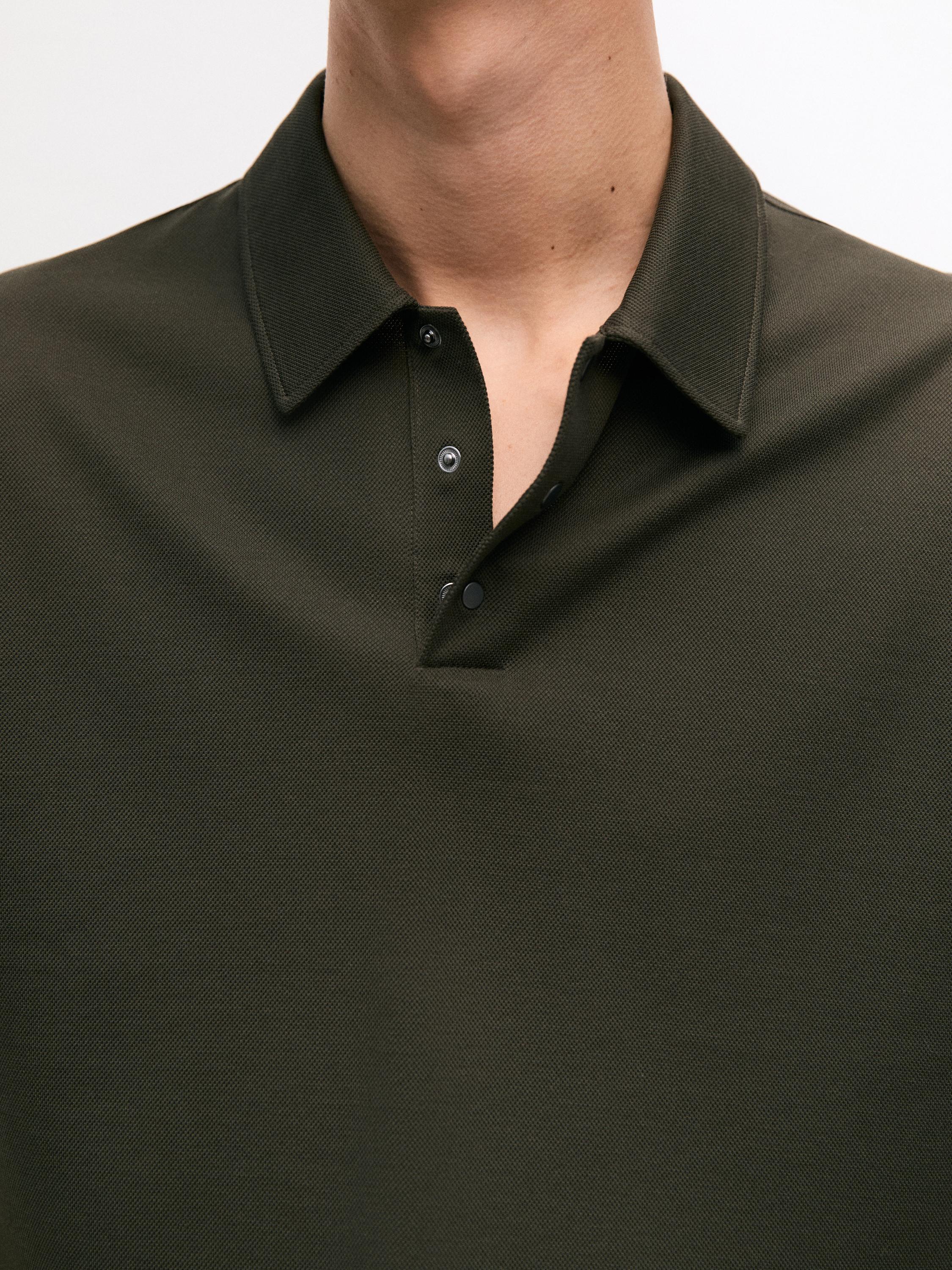 100% cotton short sleeve polo shirt — KHAKI