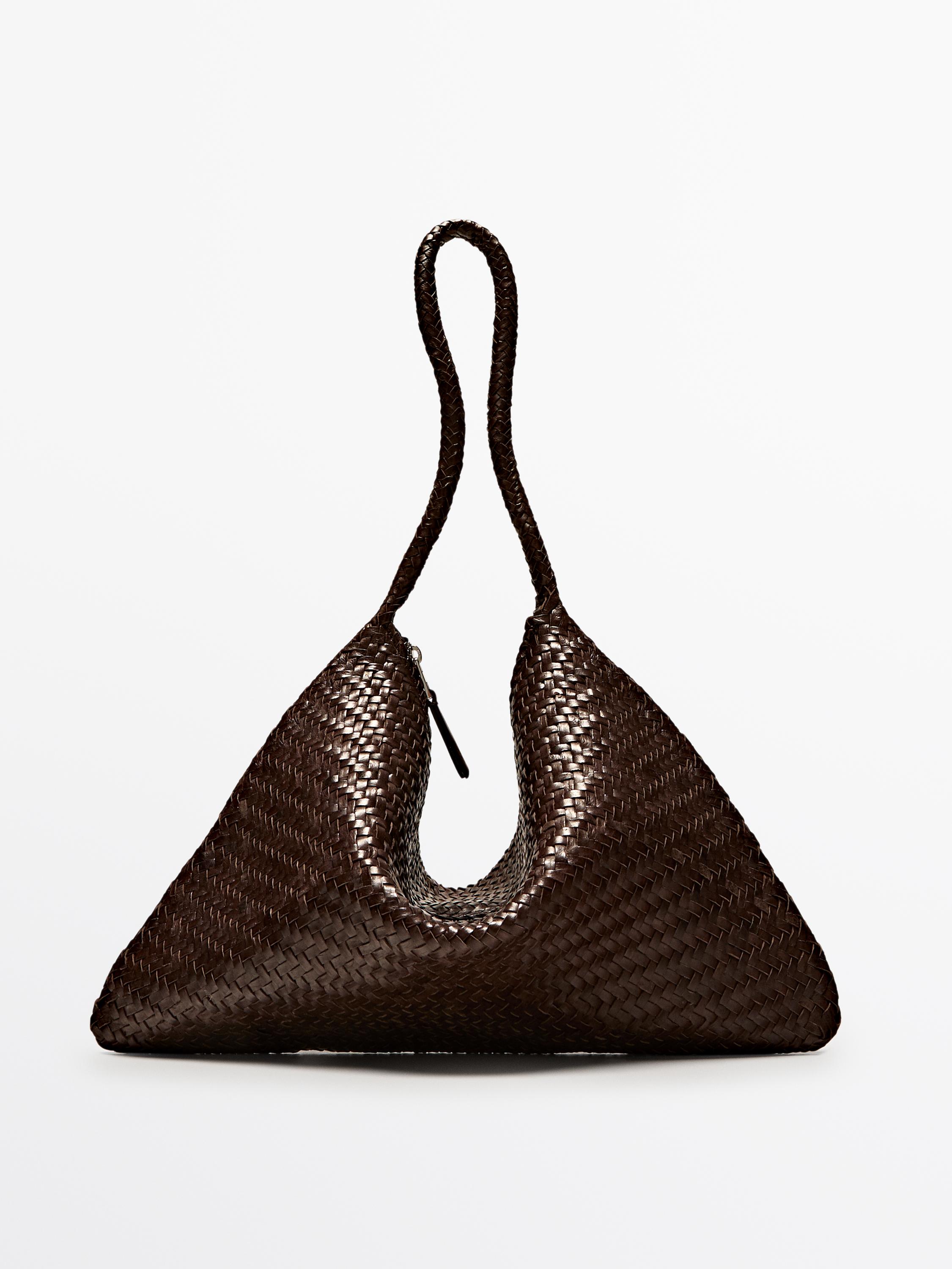 【スペイン発マッシモドゥッティ】ナッパレザー編みこみバッグ Massimo Dutti(マッシモドゥッティ) バッグ・カバン(レディース