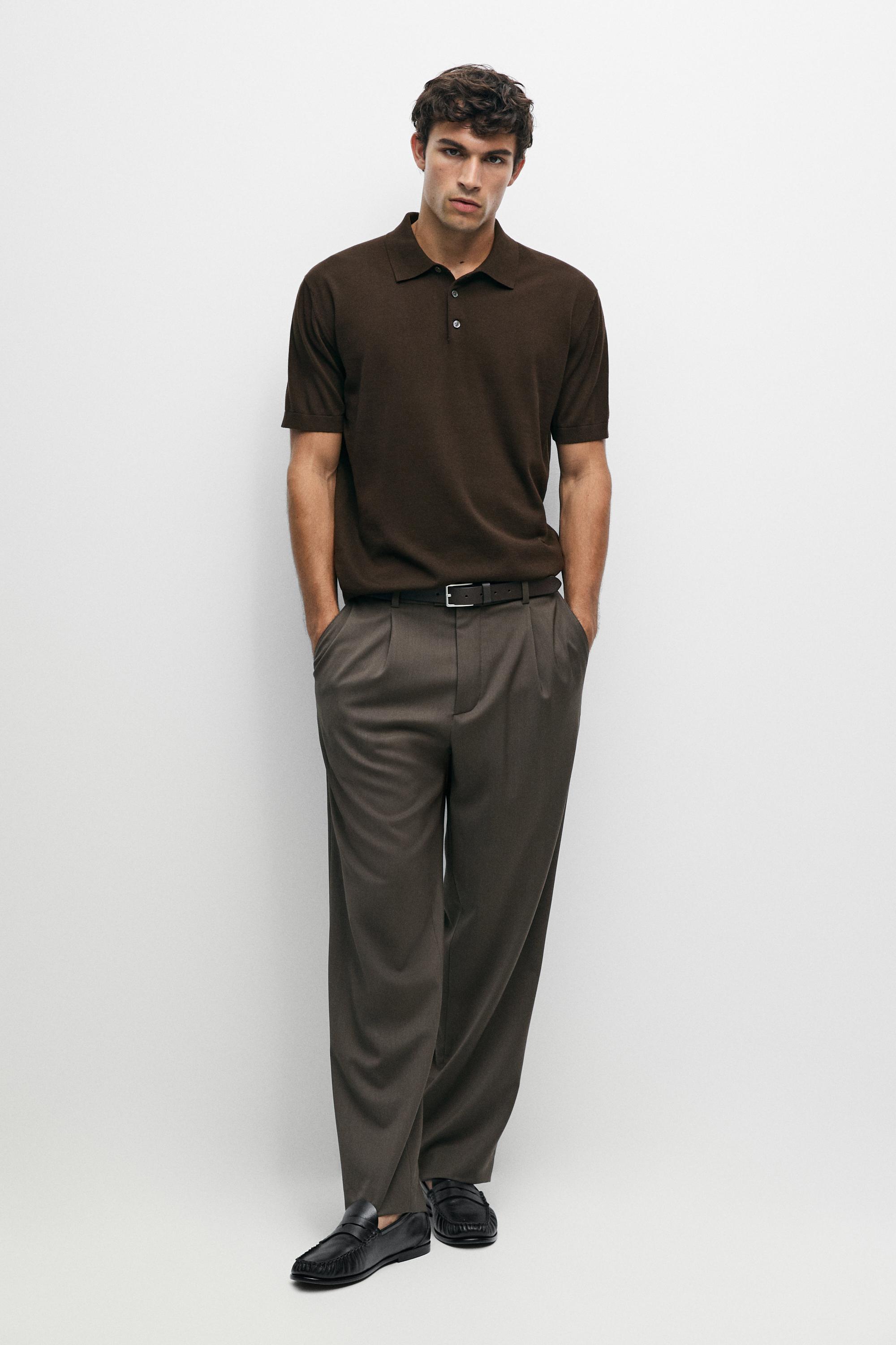 100% cotton knit polo sweater