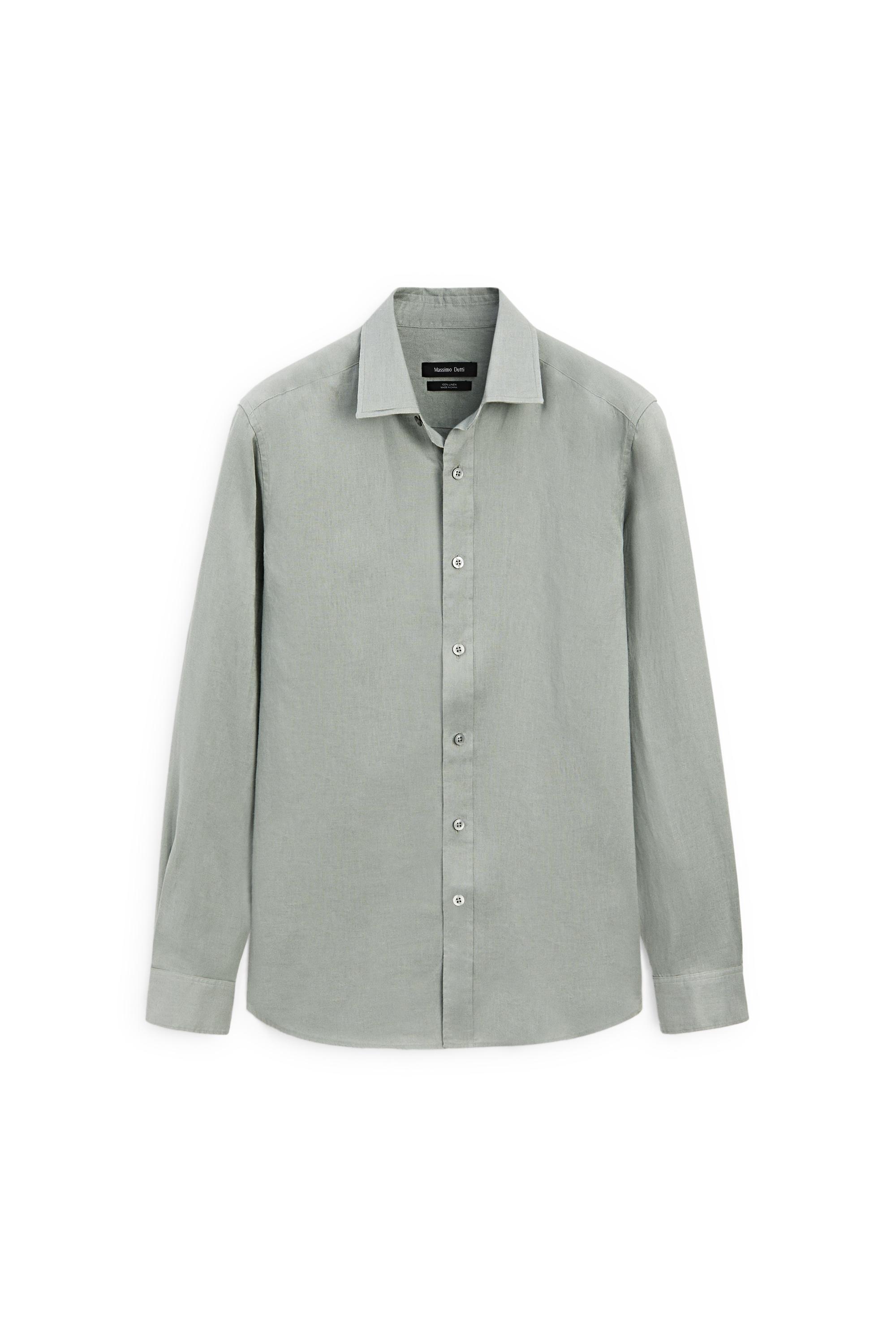 Slim fit 100% linen shirt — MOSS