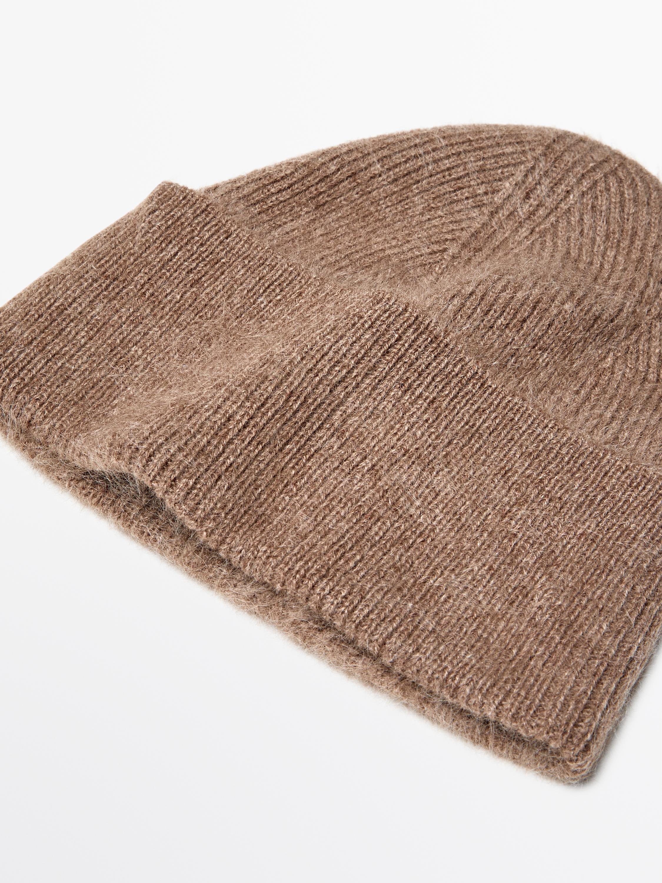100% cashmere knit beanie