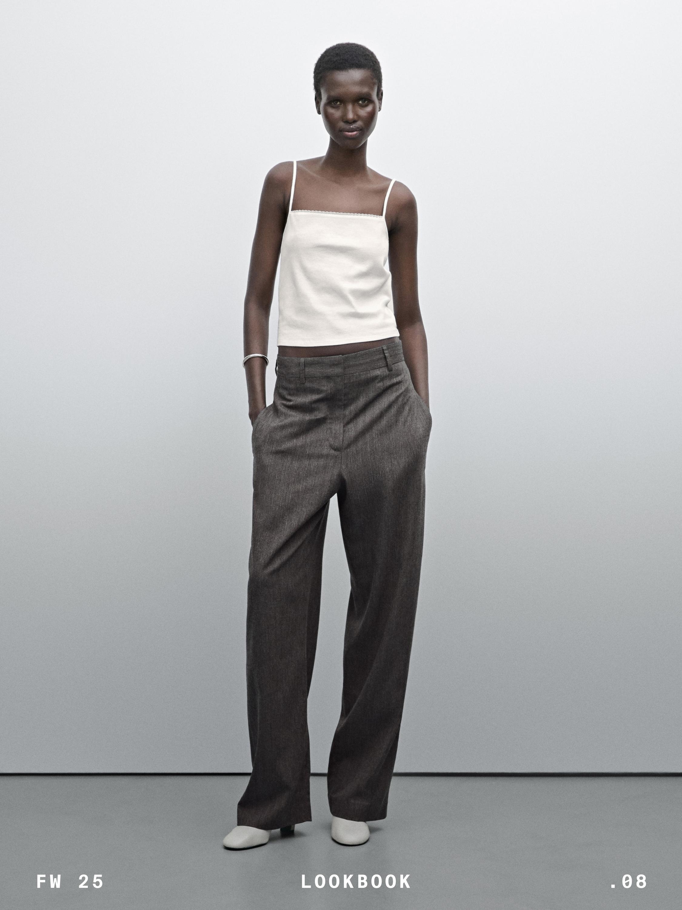 【Massimo dutti】タックディテールパンツ Massimo dutti】タックディテールパンツ NWT Massimo Dutti