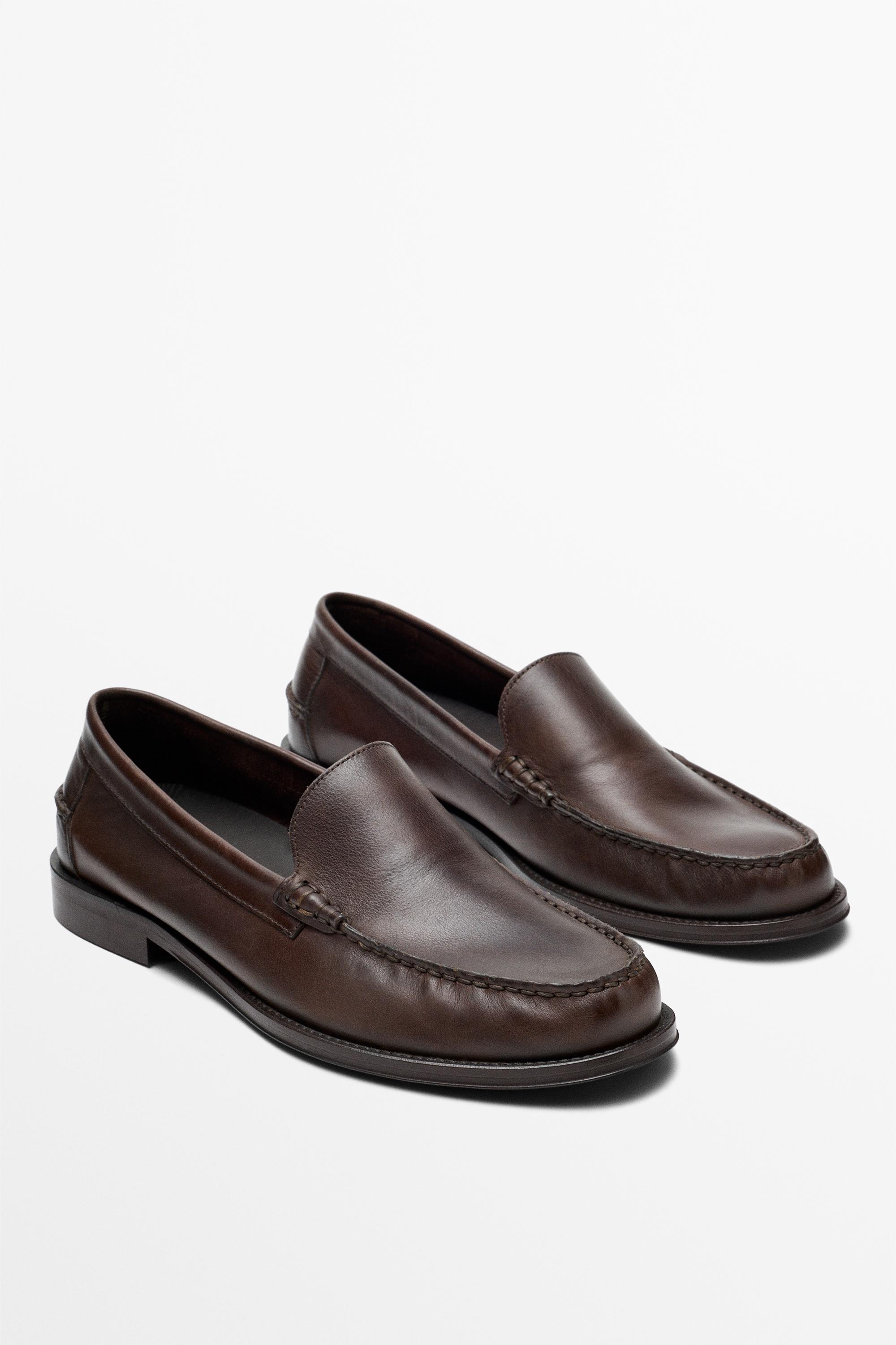 Oiled leather loafers — TAN