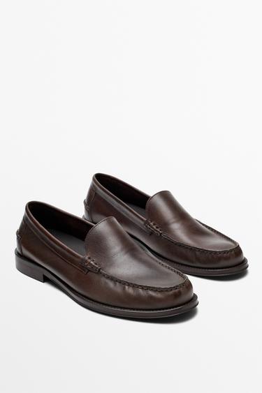 Oiled leather loafers — TAN 3