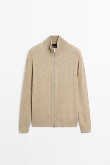 Wool blend cardigan with zip detail — Washed 2