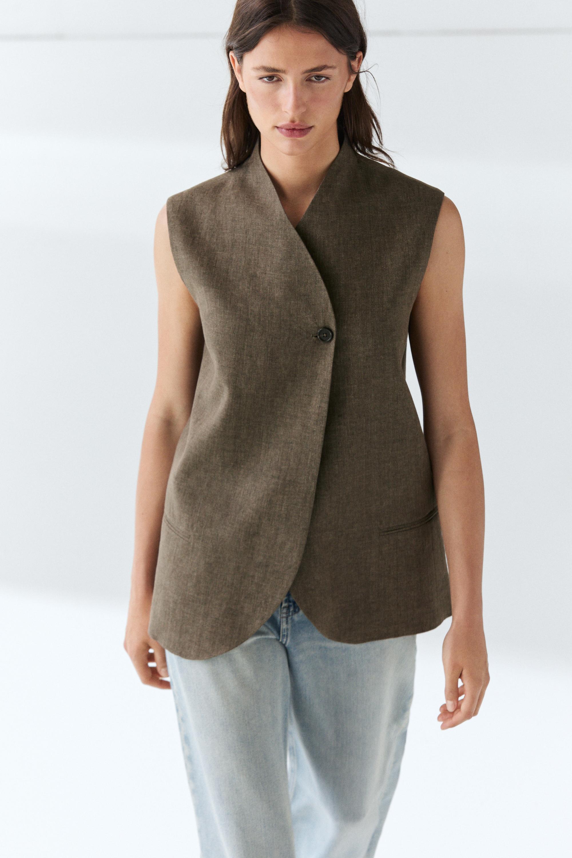Linen melange waistcoat — CAREY