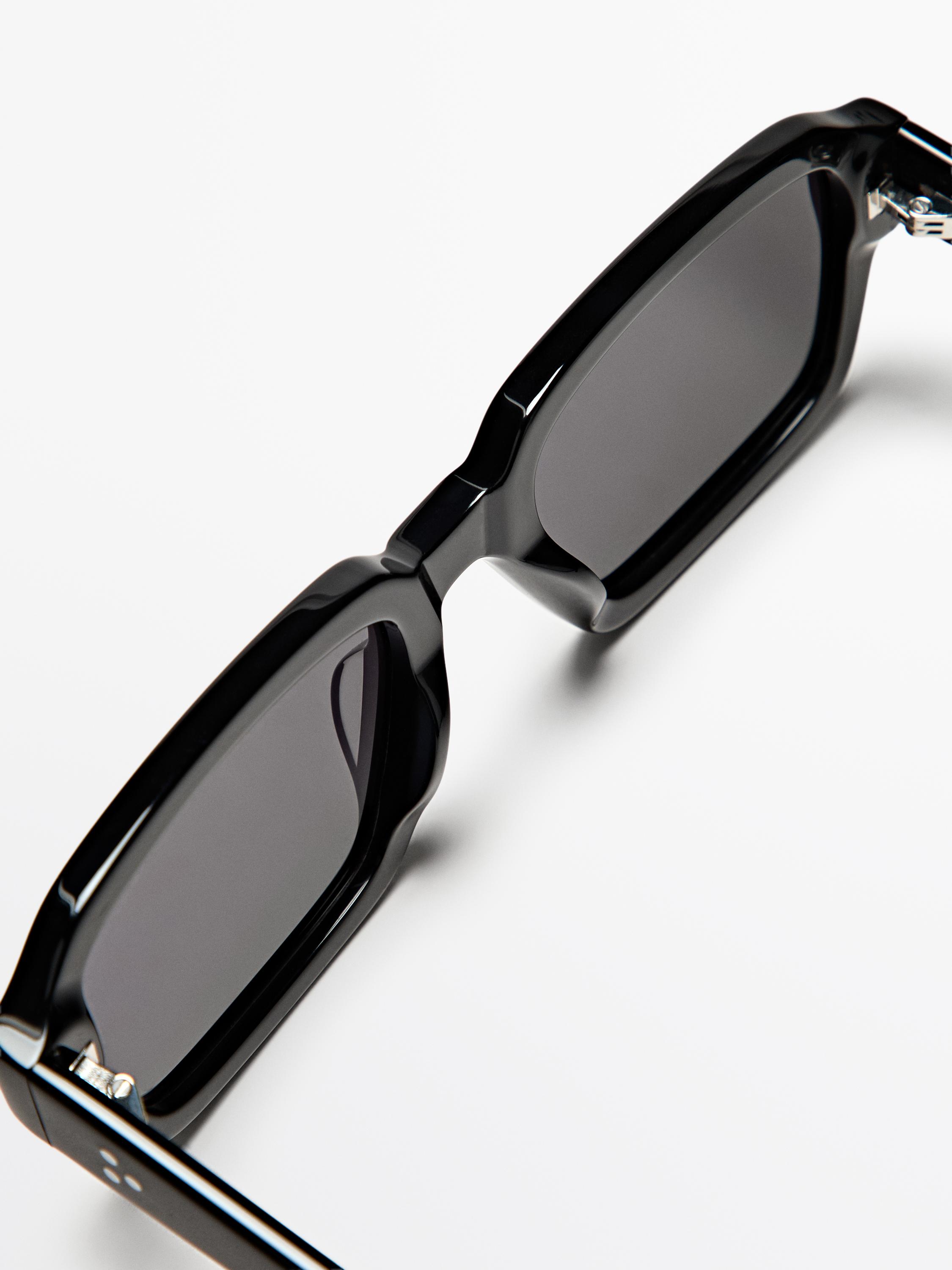 Rectangular sunglasses — BLACK