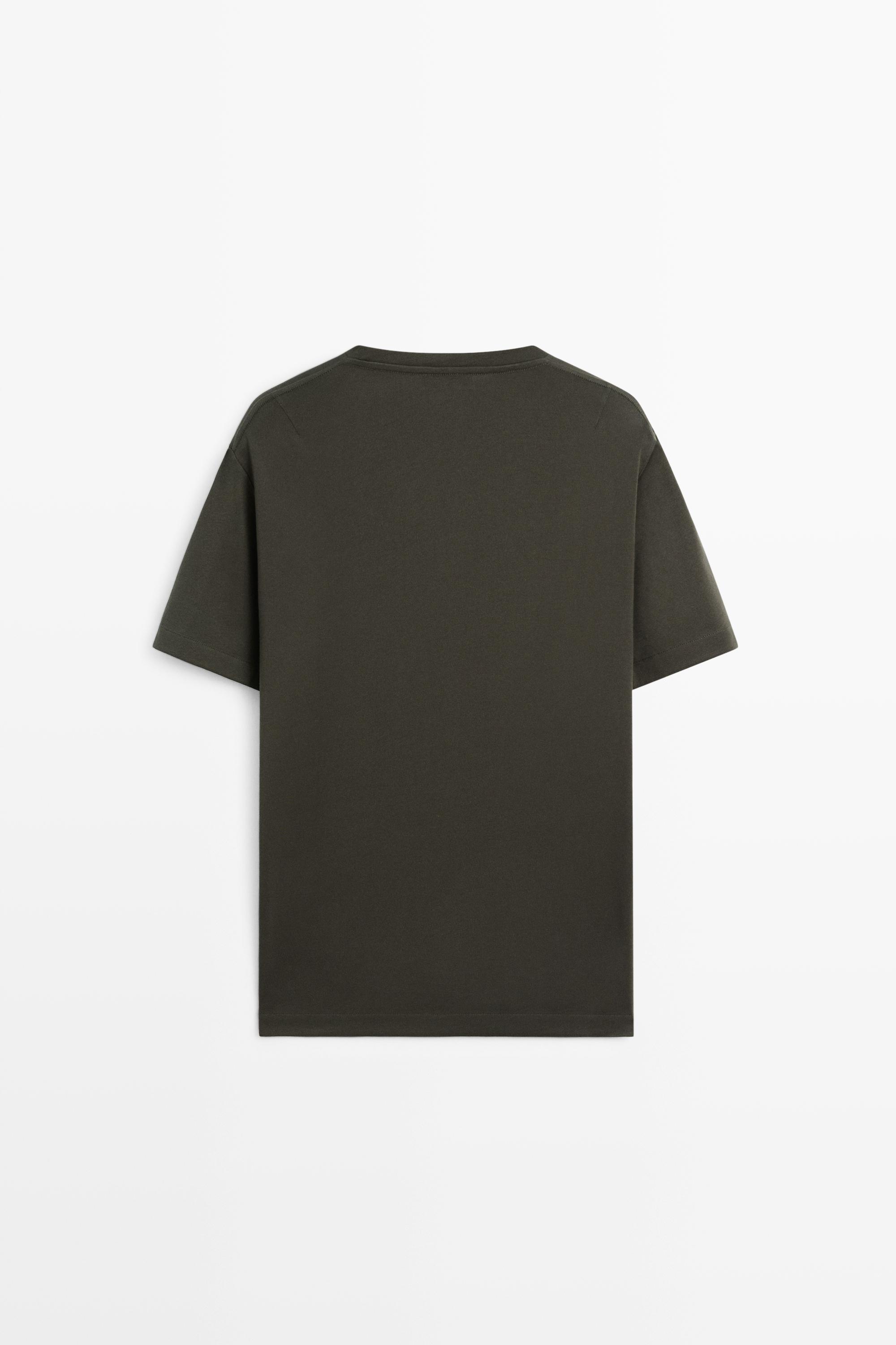 100% cotton short-sleeve T-shirt — DARK GREEN