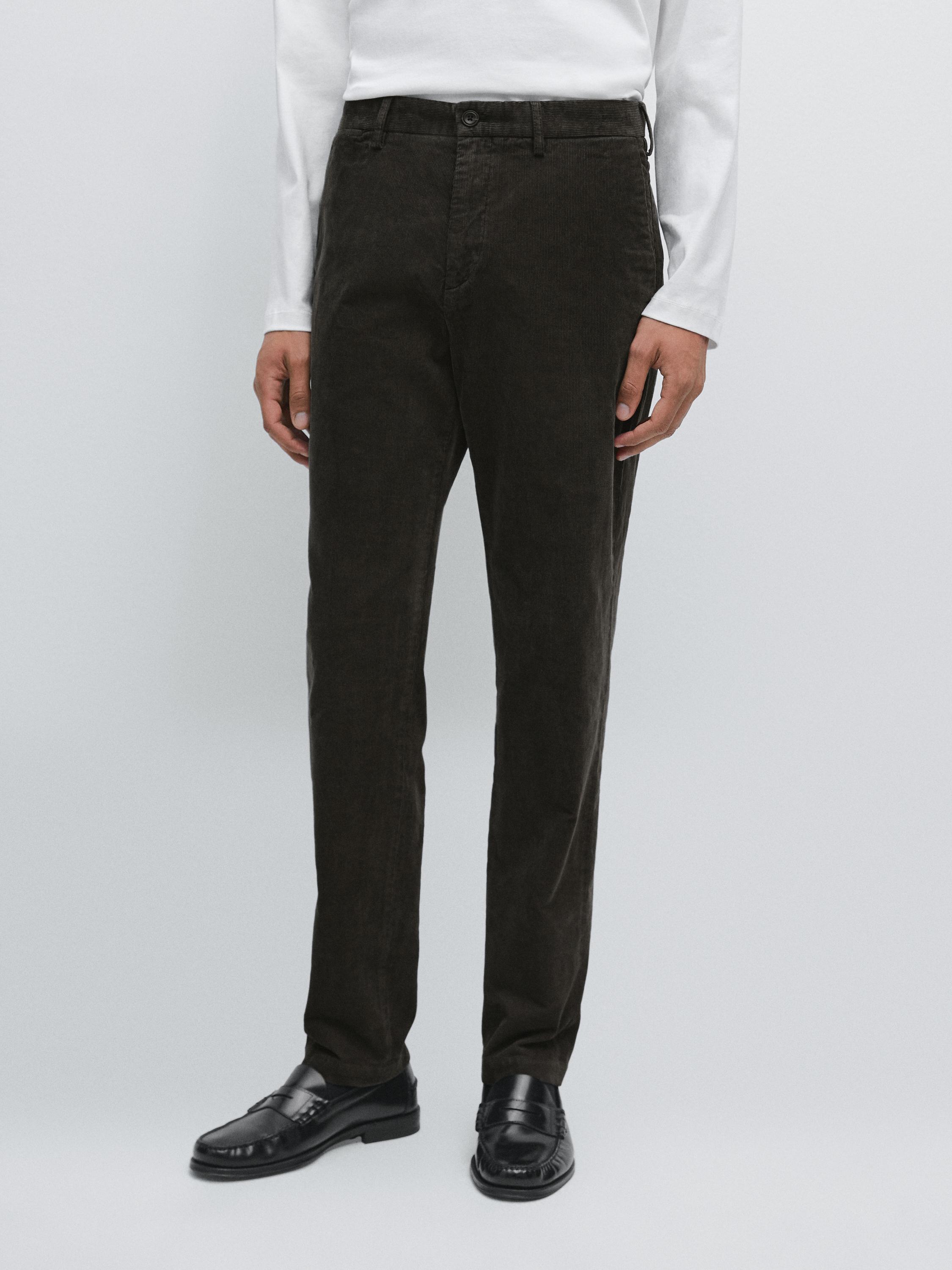Slim fit corduroy trousers