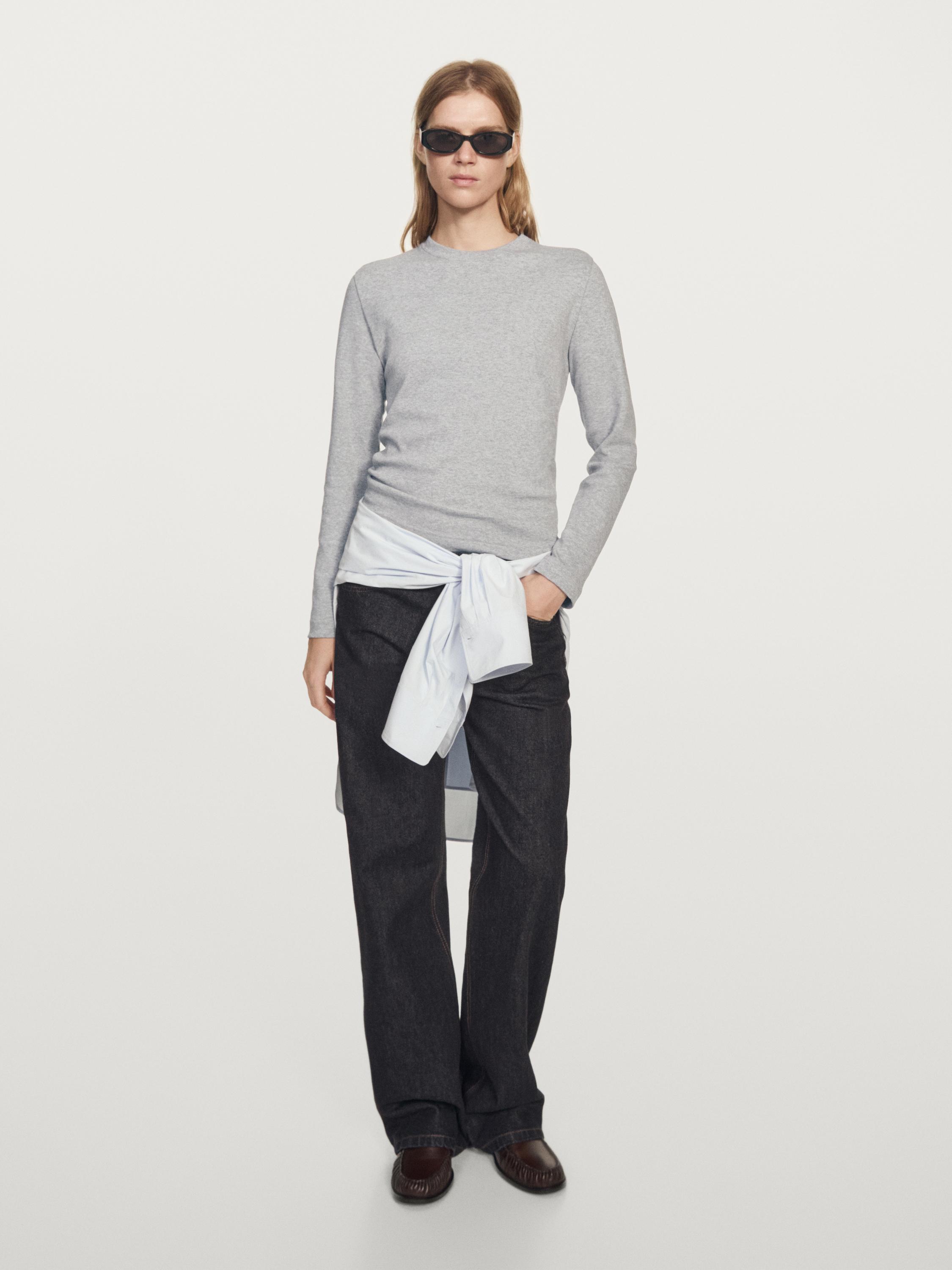 100% cotton interlock long sleeve T-shirt