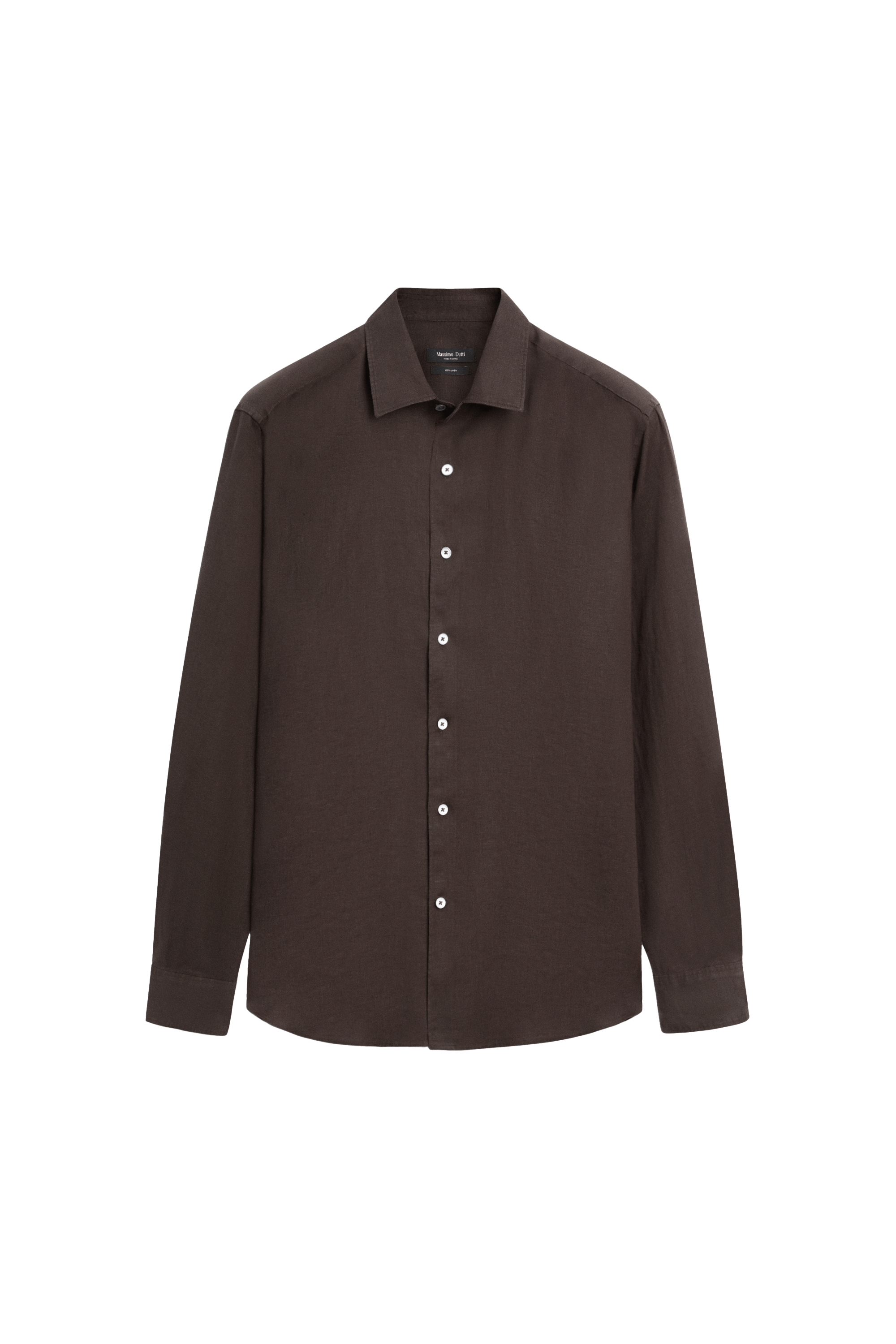 Massimo Dutti %100 keten regular fit gömlek görsel 2