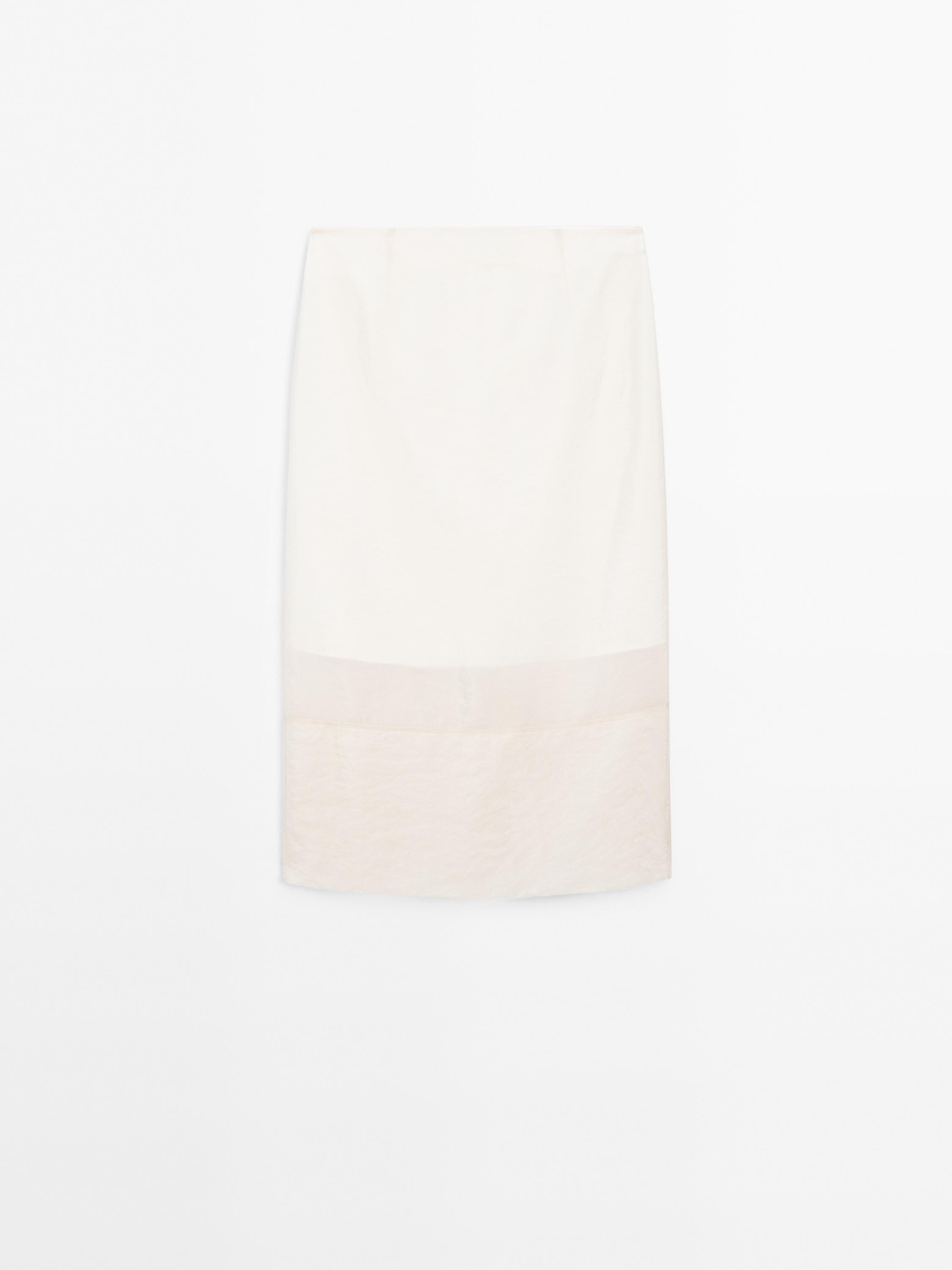 Jupe midi satinée