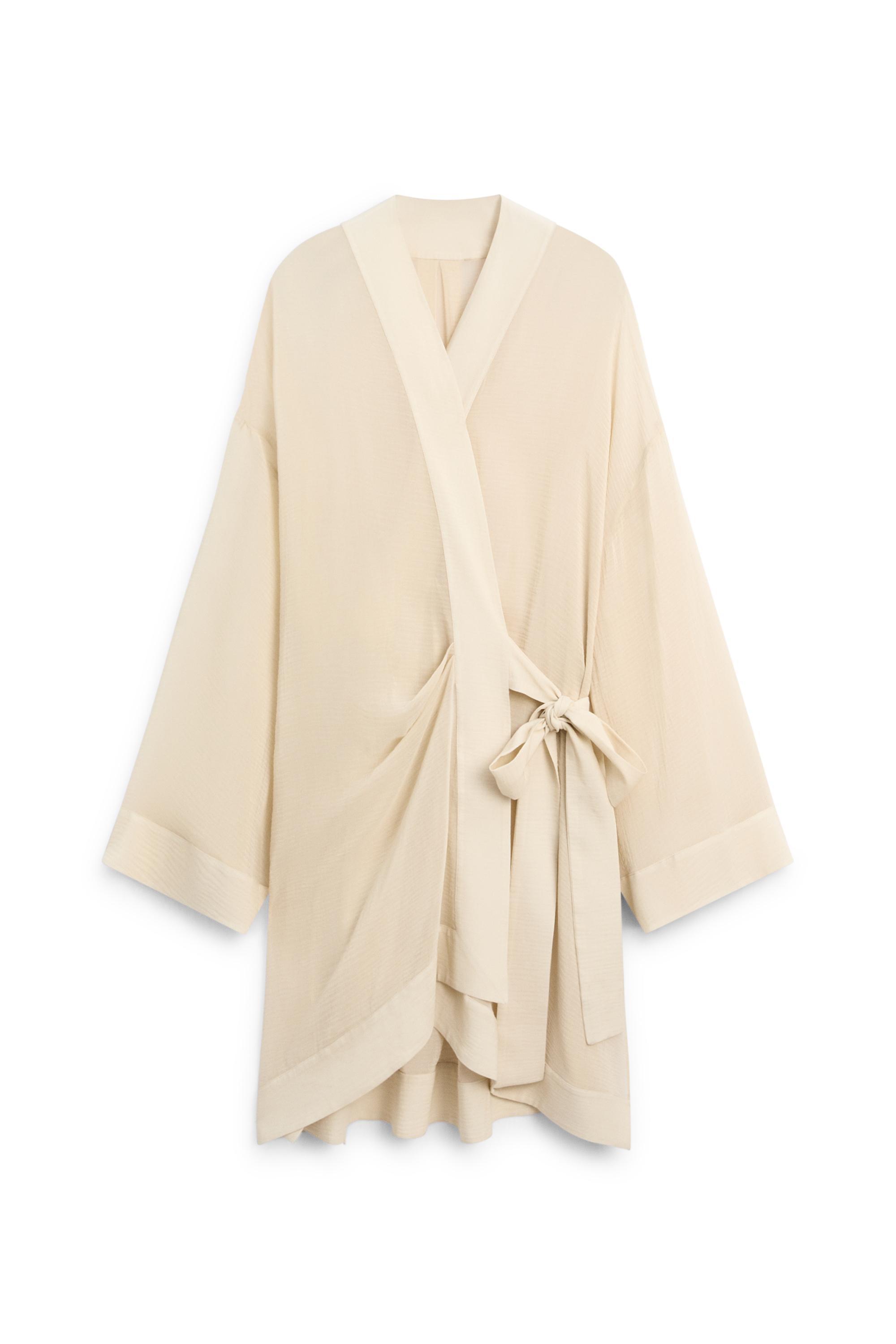 Flowing textured kimono - LIMITED EDITION — CREAM