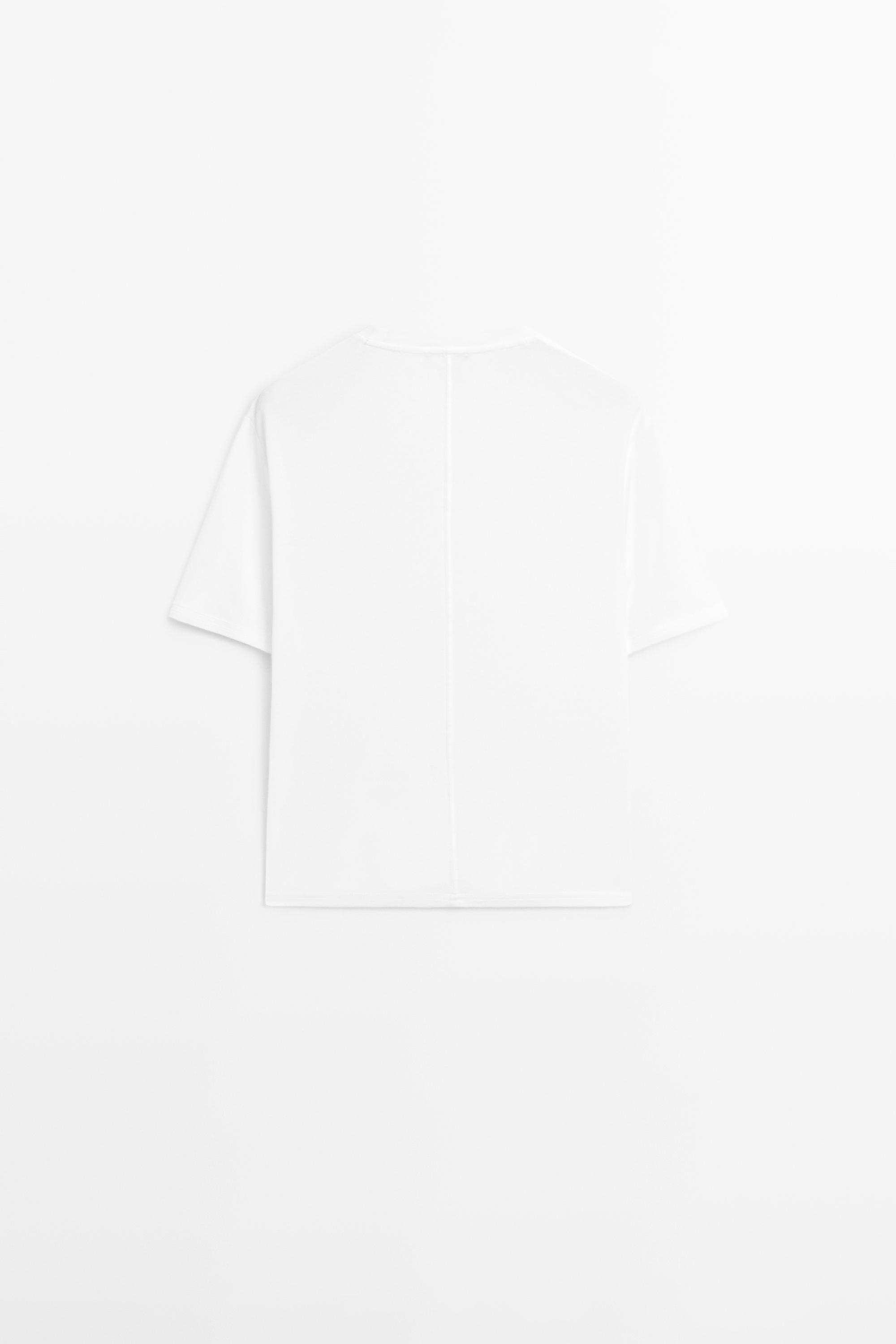 100% cotton short-sleeve T-shirt — WHITE