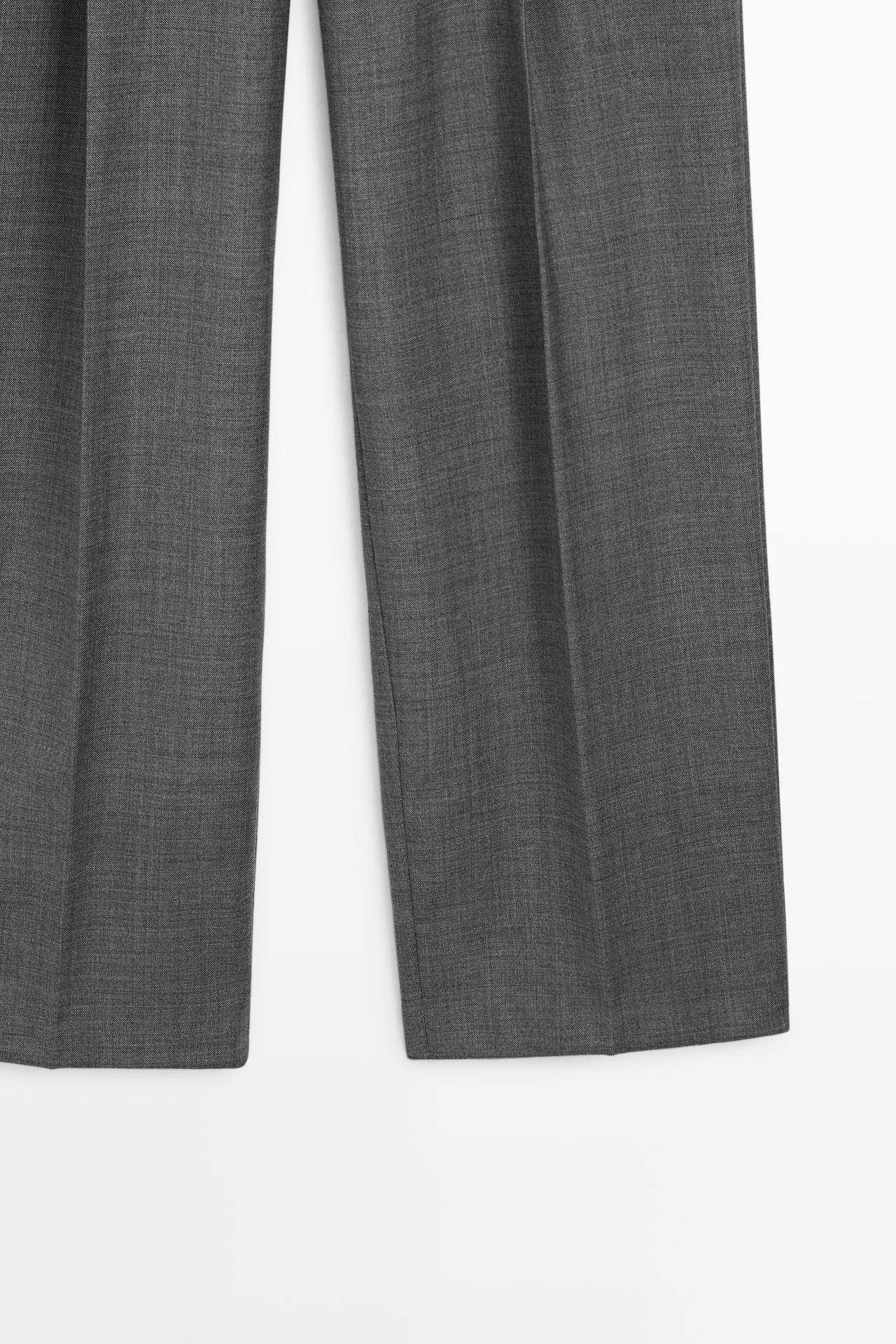 100% wool suit pants — DARK GREY