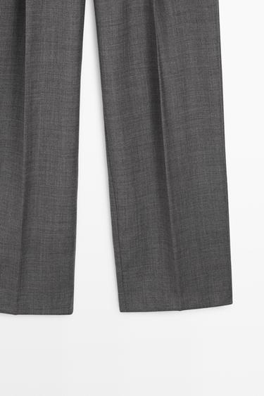 100% wool suit pants — DARK GREY 7