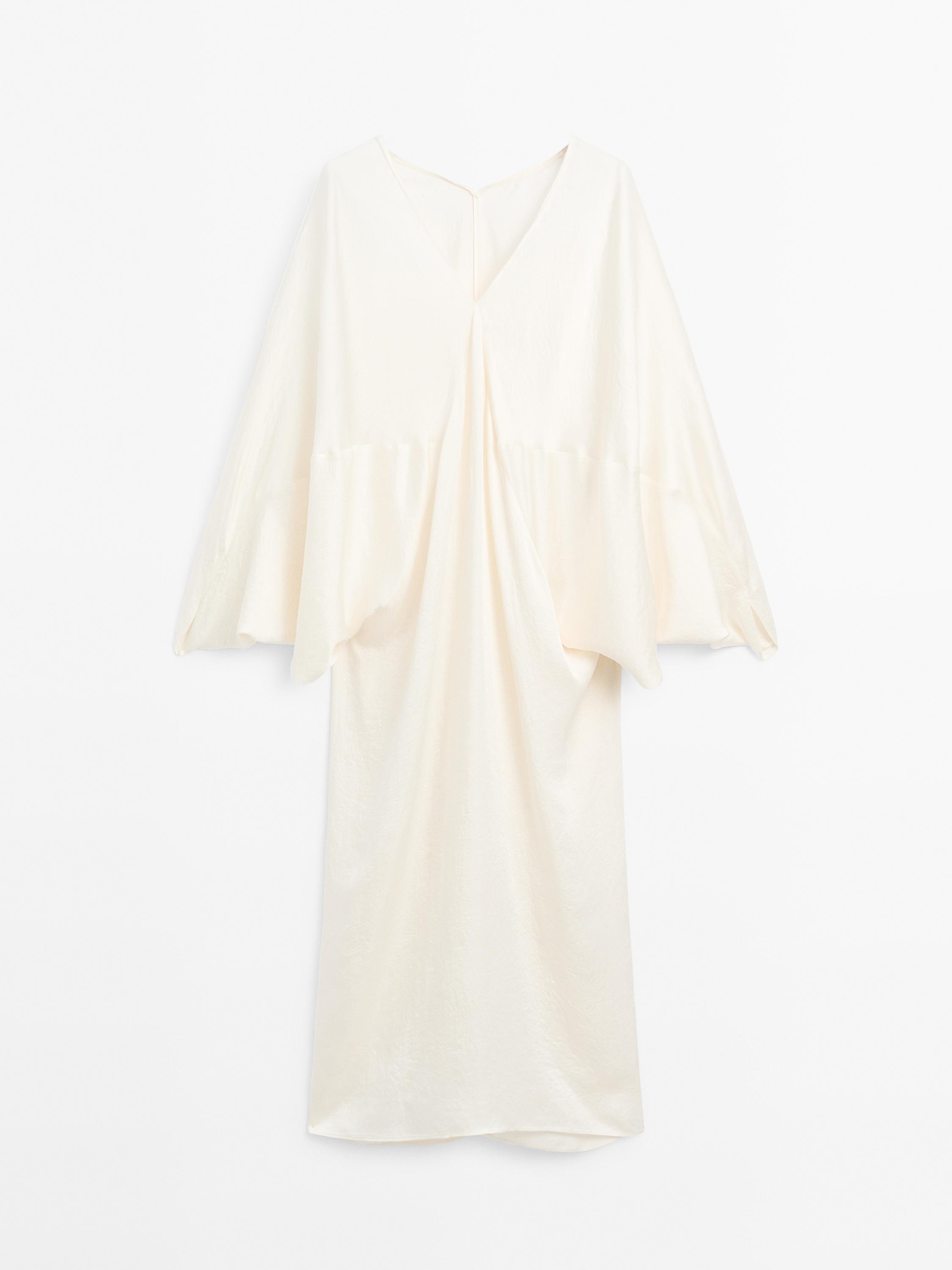 Vestido quimono fluido acetinado - STUDIO