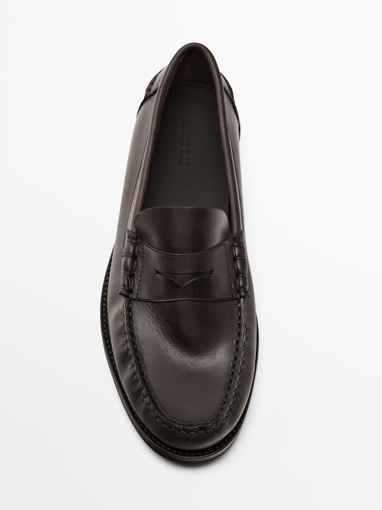 Soft oiled leather penny loafers — TAN