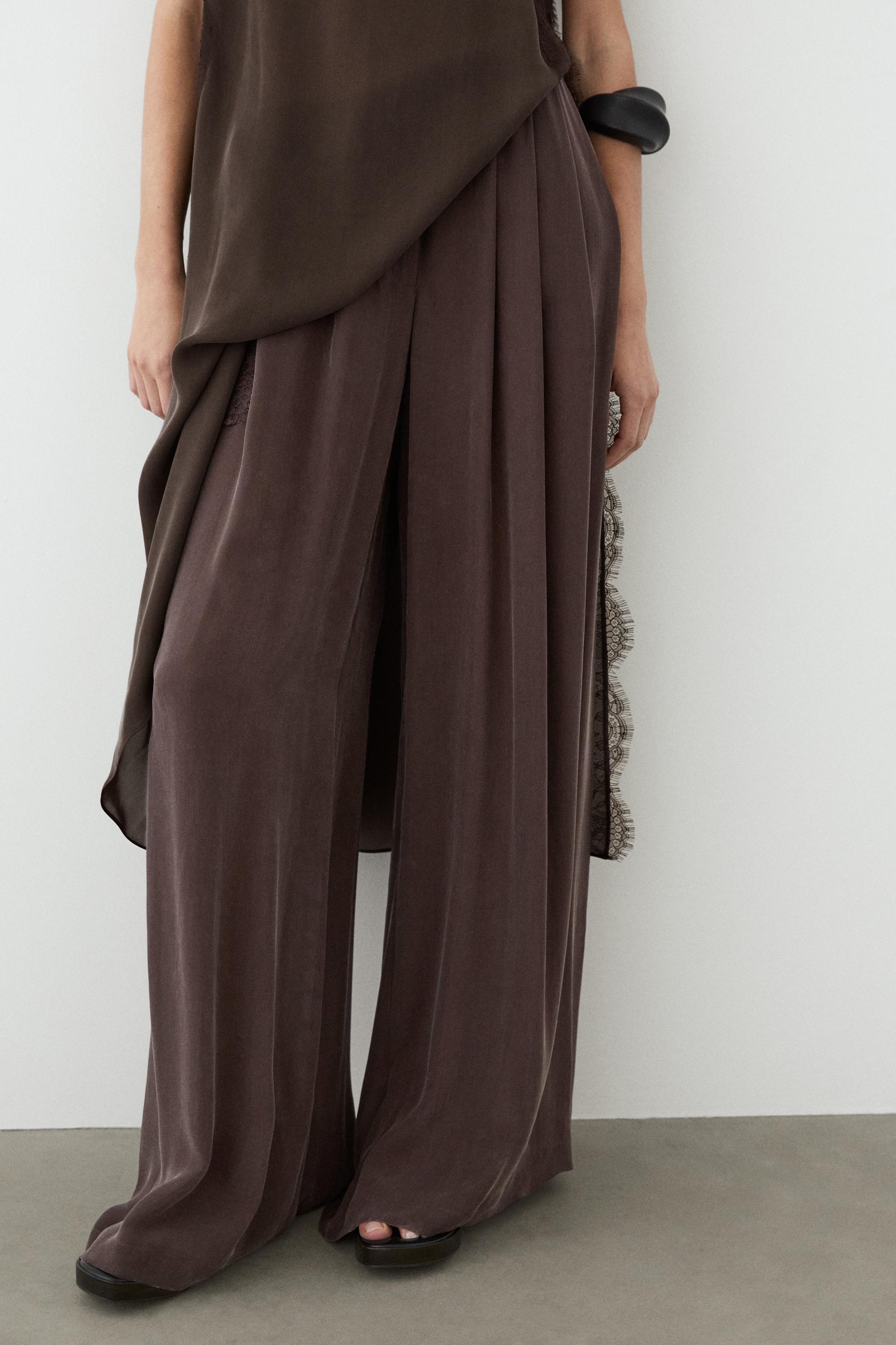 Total look flowing skort — Chocolate