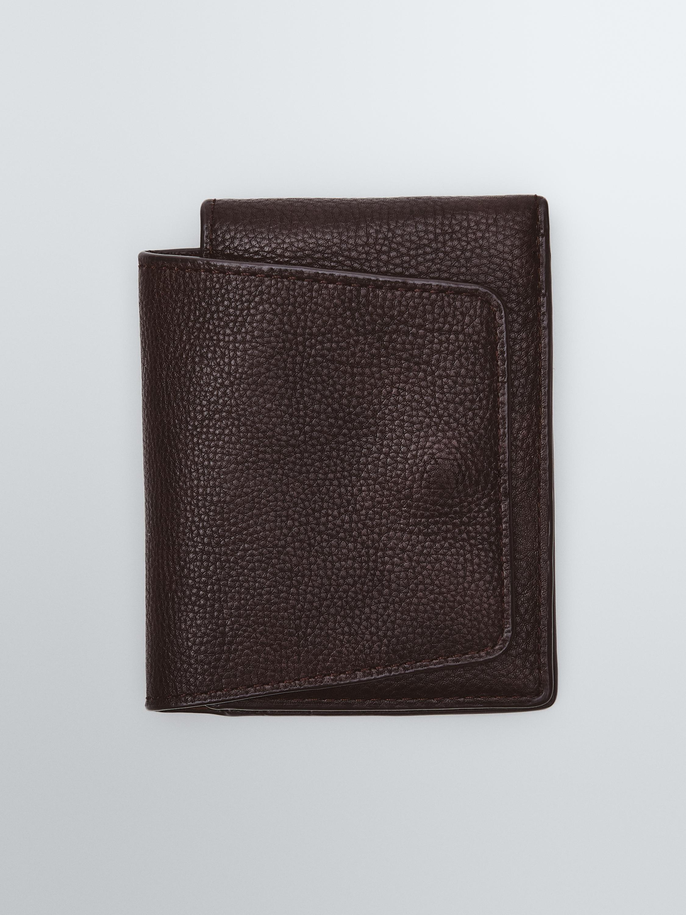 Nappa leather wallet — BROWN