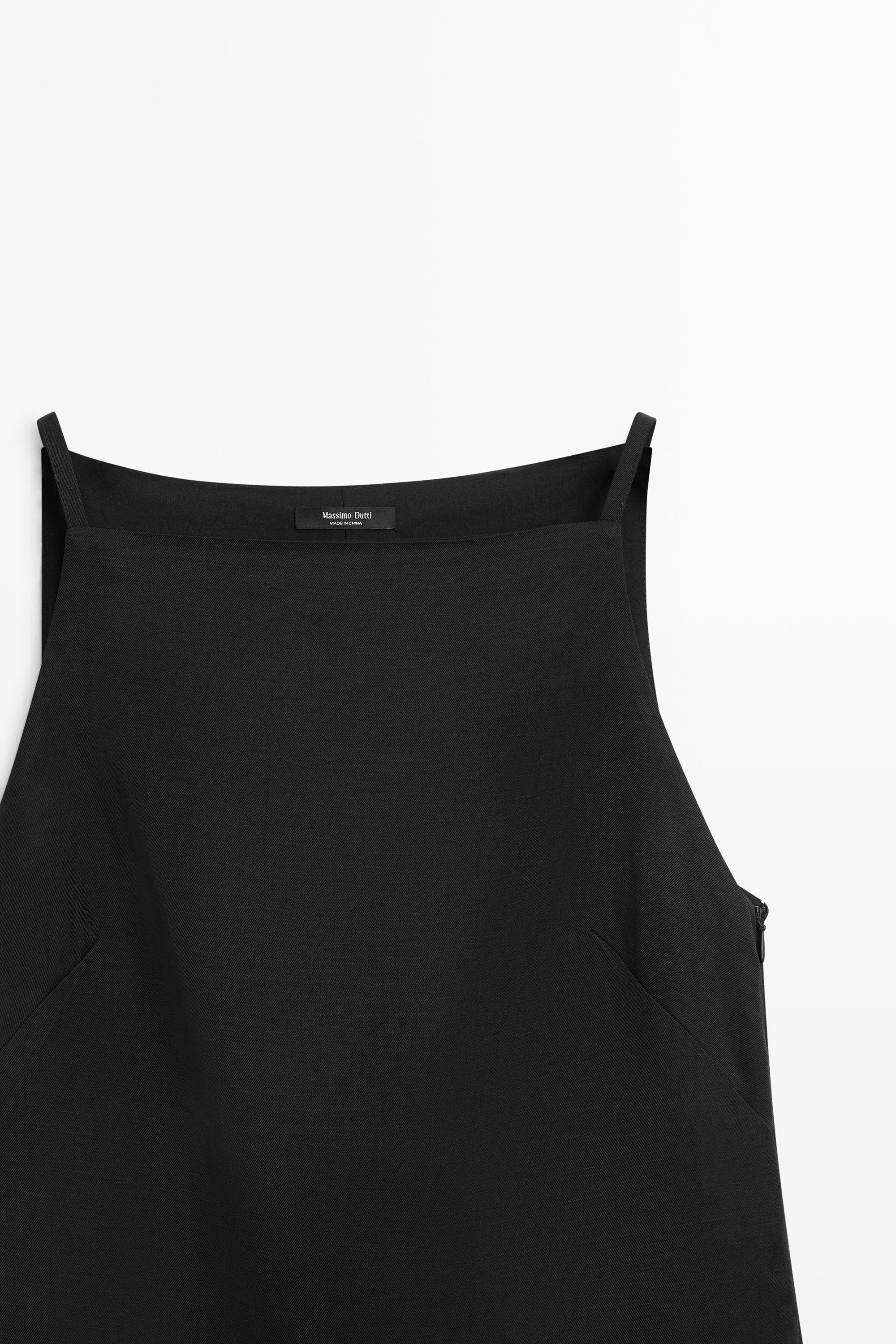 Thin strap mini dress — BLACK