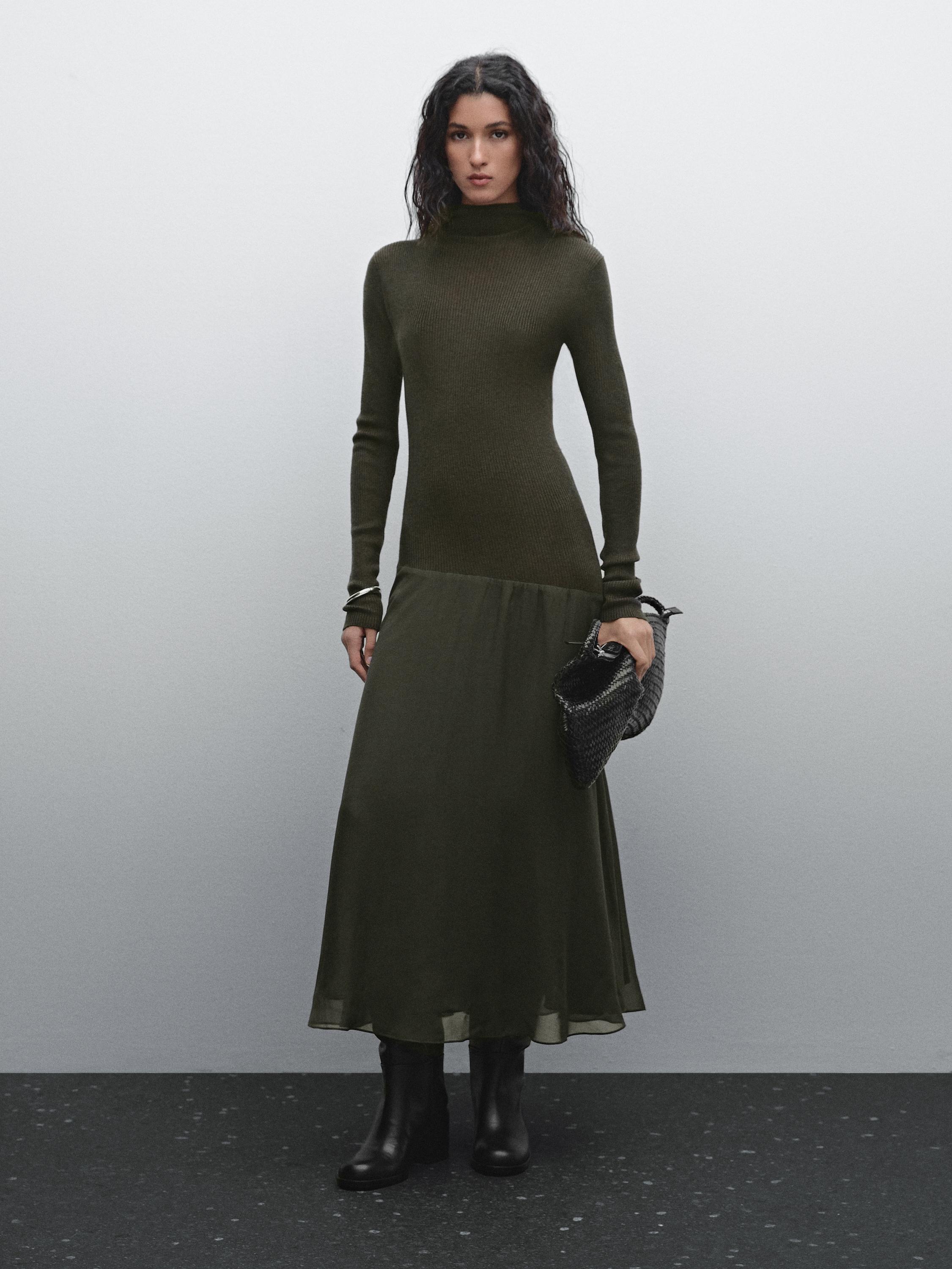Crop Top nero da donna alla moda Top autunno primavera manica lunga