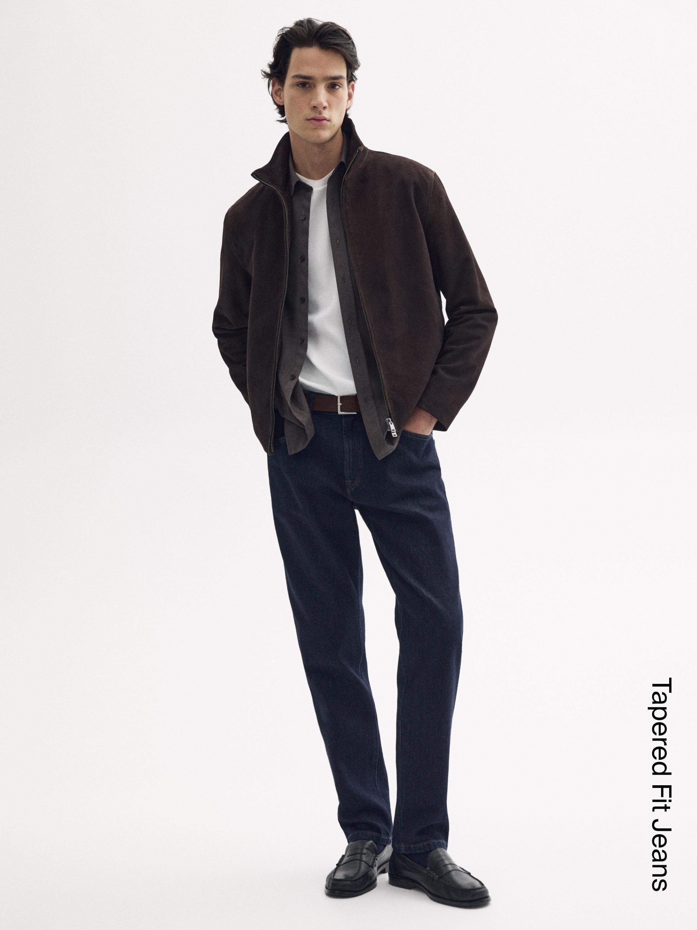 Tapered fit jeans — NAVY BLUE