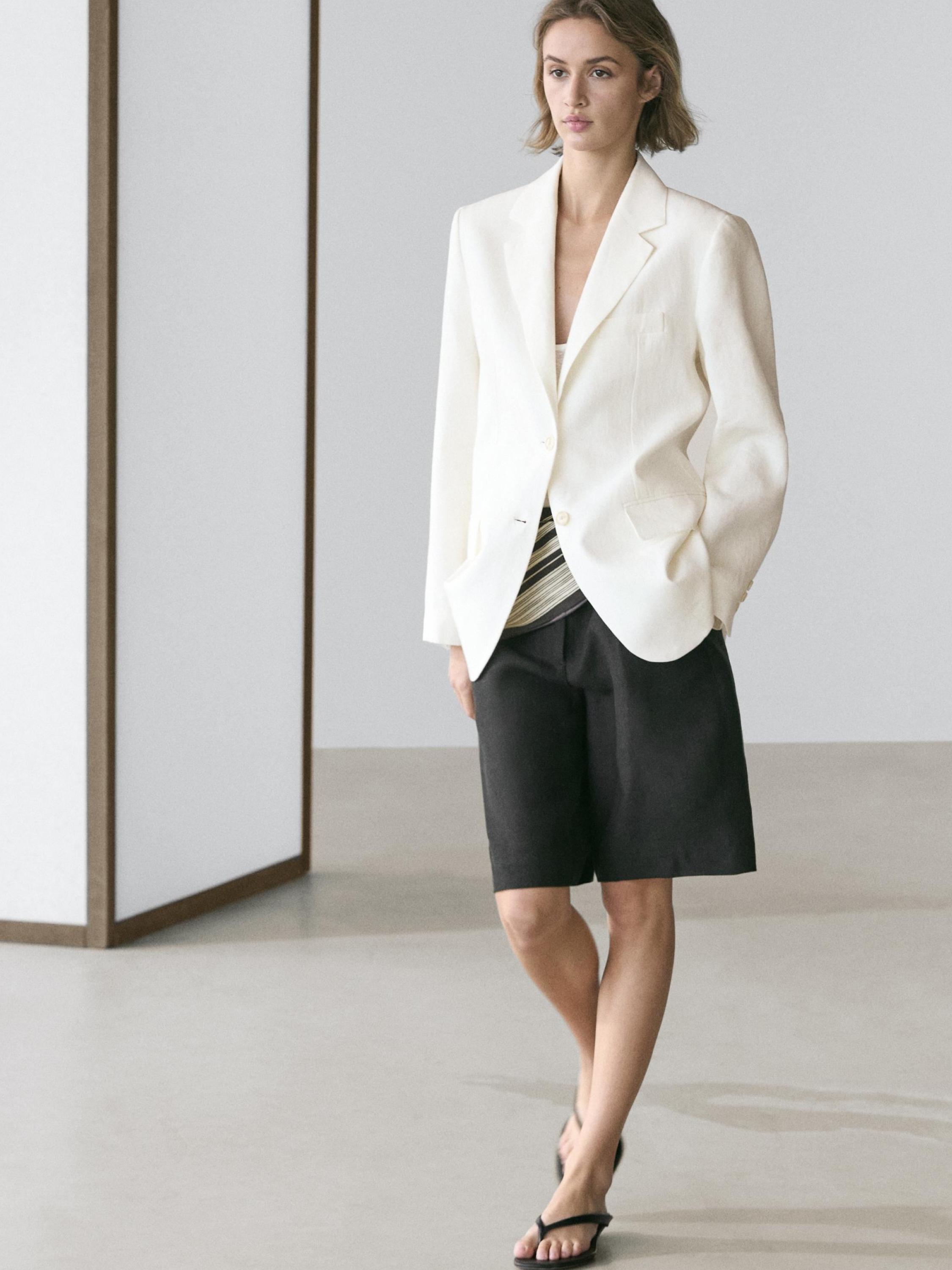 100% linen suit blazer — Off white