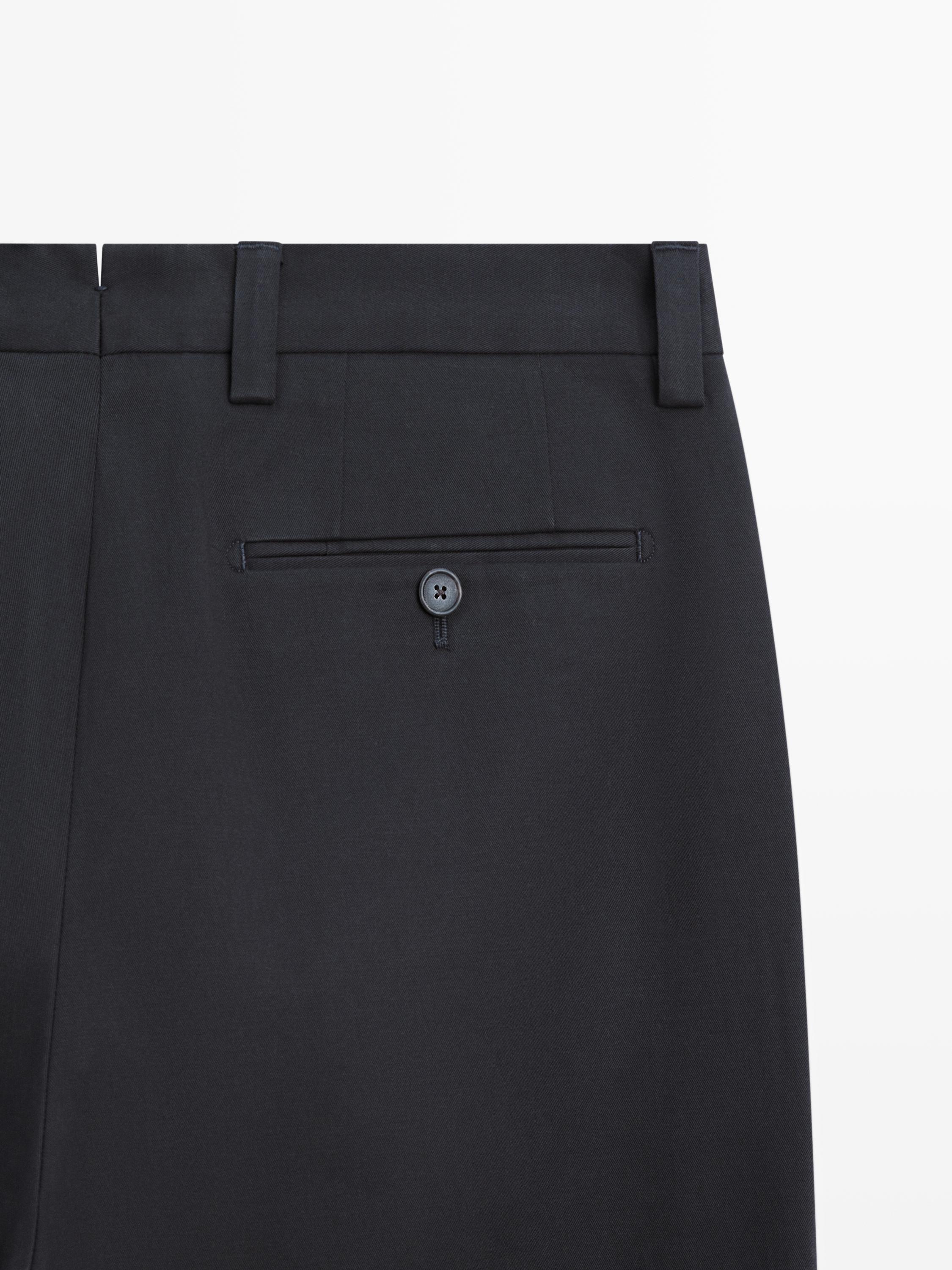 Tailored fit barrel trousers — DARK BLUE
